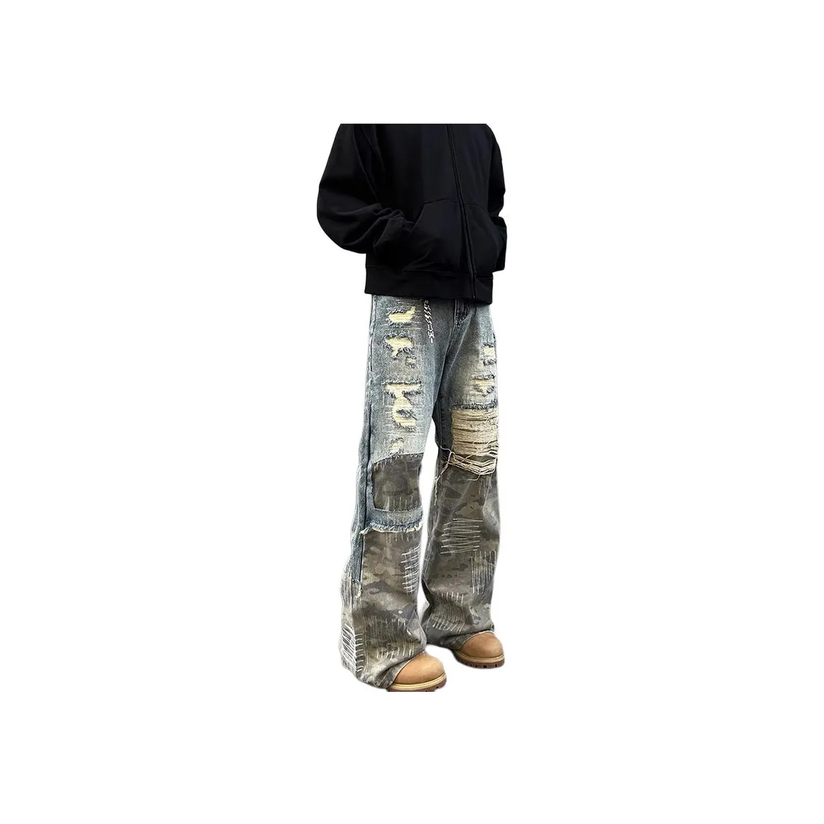 MGXEK Jeans Unisex Camouflage