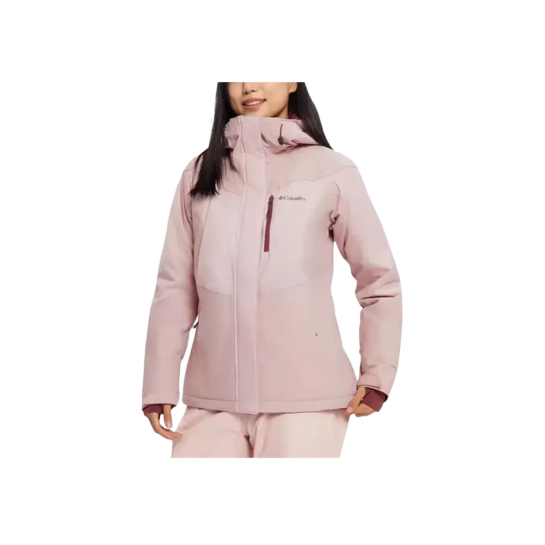 Колумбия совместная коллекция City Outdoor Водонепроницаемый Ветрозащитный и Устойчивый к истиранию Ветровка Женская Розовый