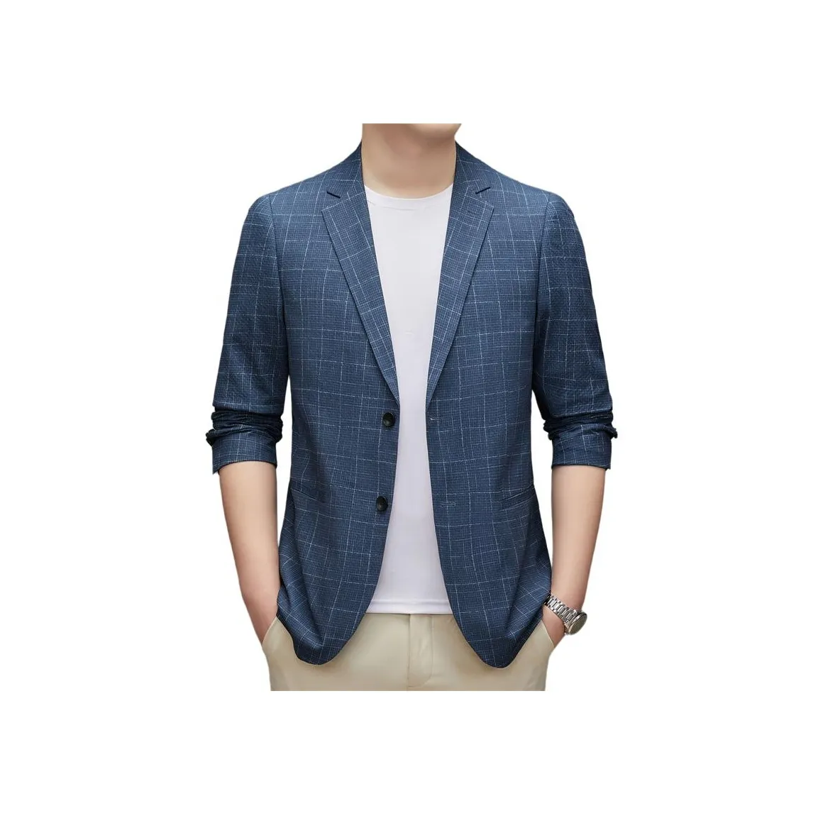 EMINU Синий Мужской Деловой костюм