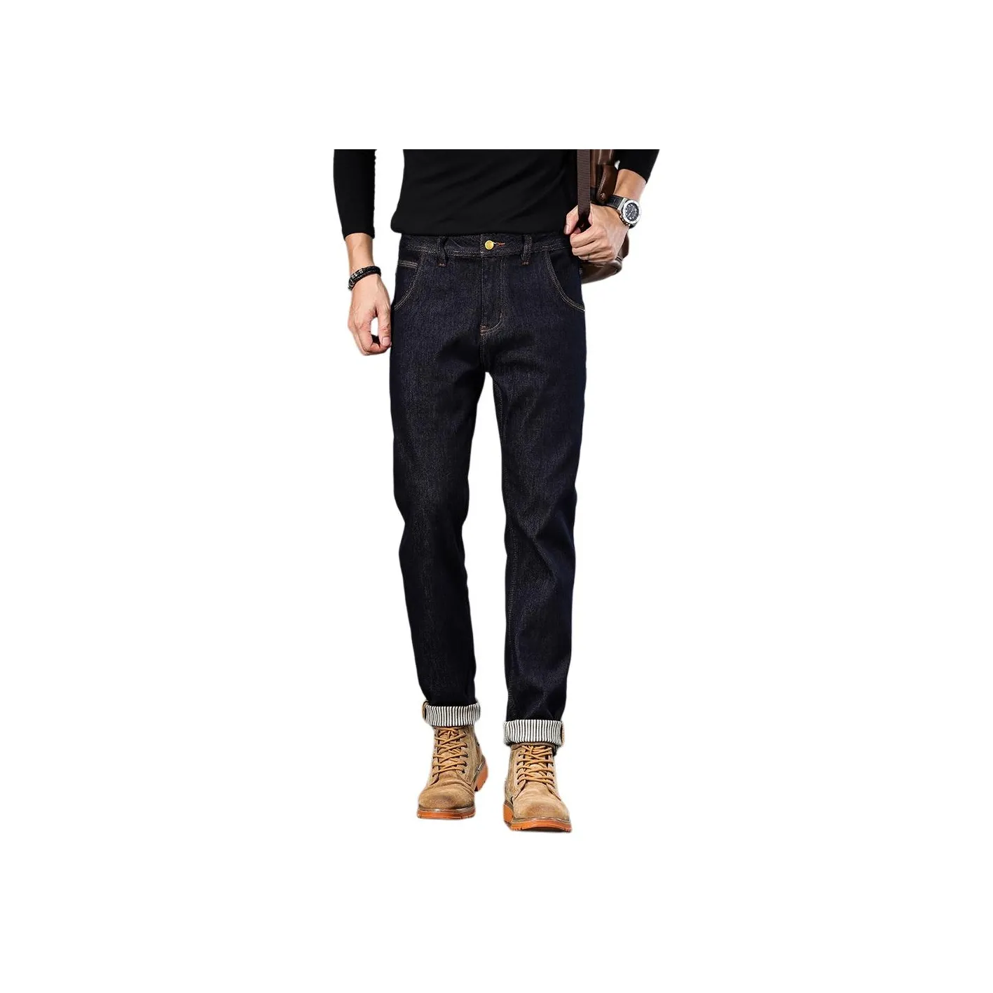 ZENGZHI Джинсы Облегающий крой Прямой крой Унисекс