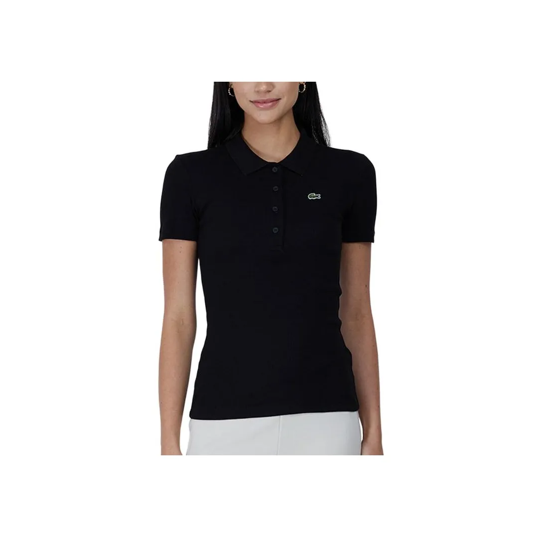 LACOSTE Polo Shirt Women's Black