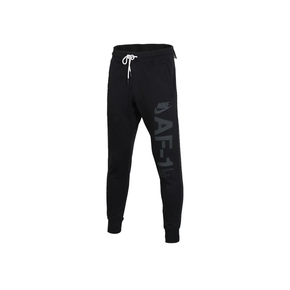 Nike Черные Мужские Вязаные Тренировочные Штаны