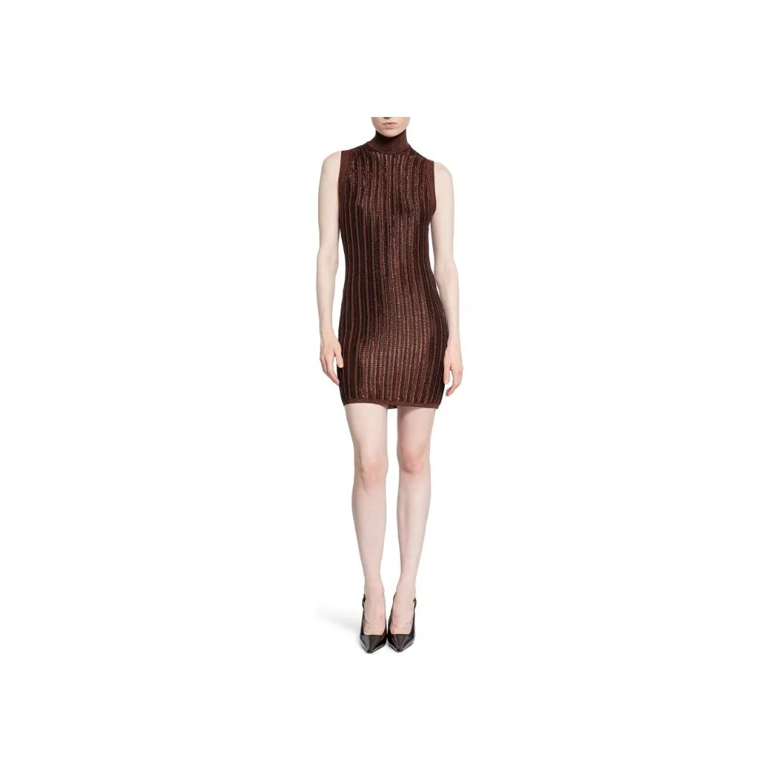 TOM FORD Sleeveless Ribbed Knit Mini Dress