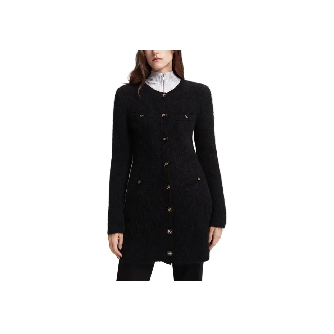 Пальто KARL LAGERFELD Женское Черное