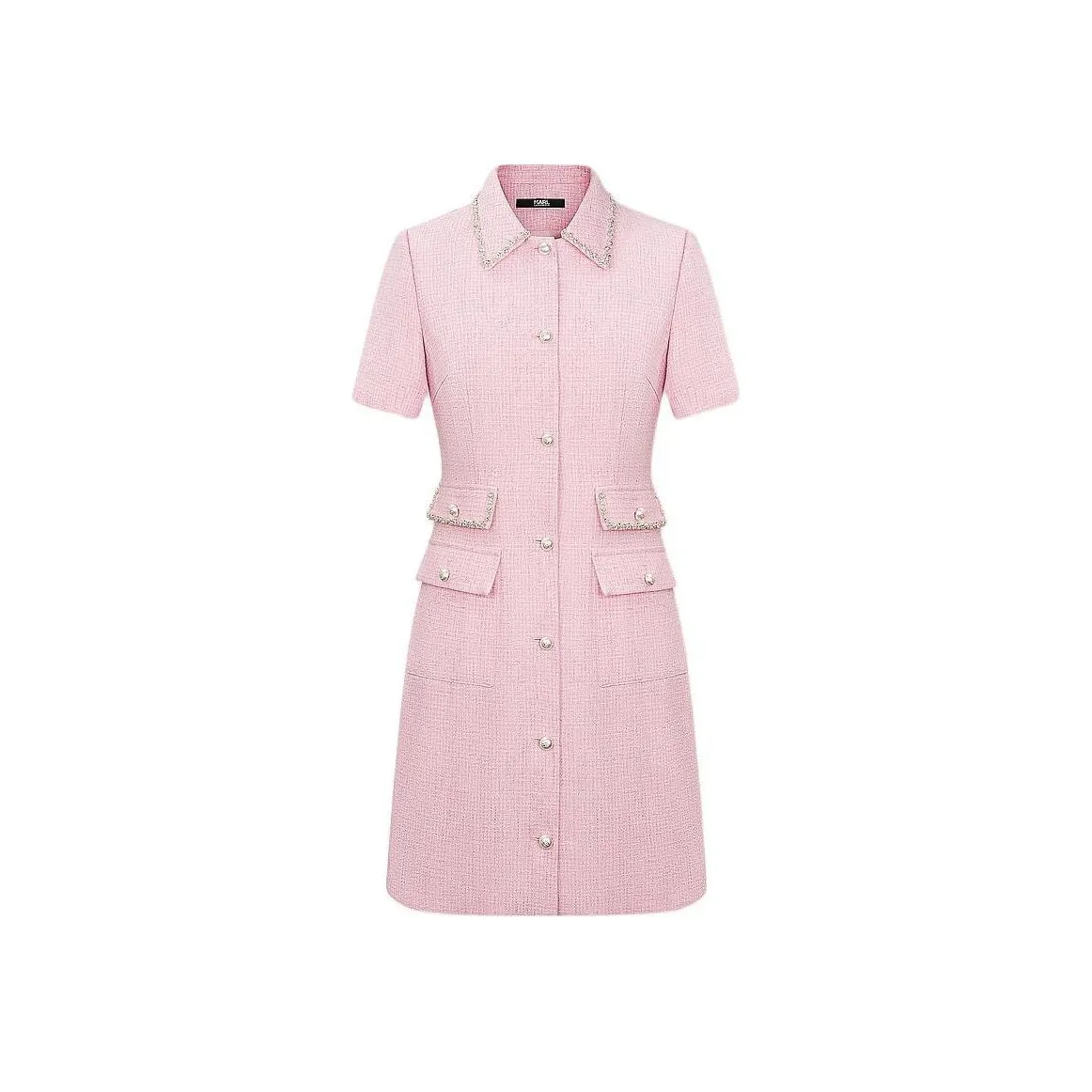 KARL LAGERFELD Короткий рукав Платье Женское Розовое