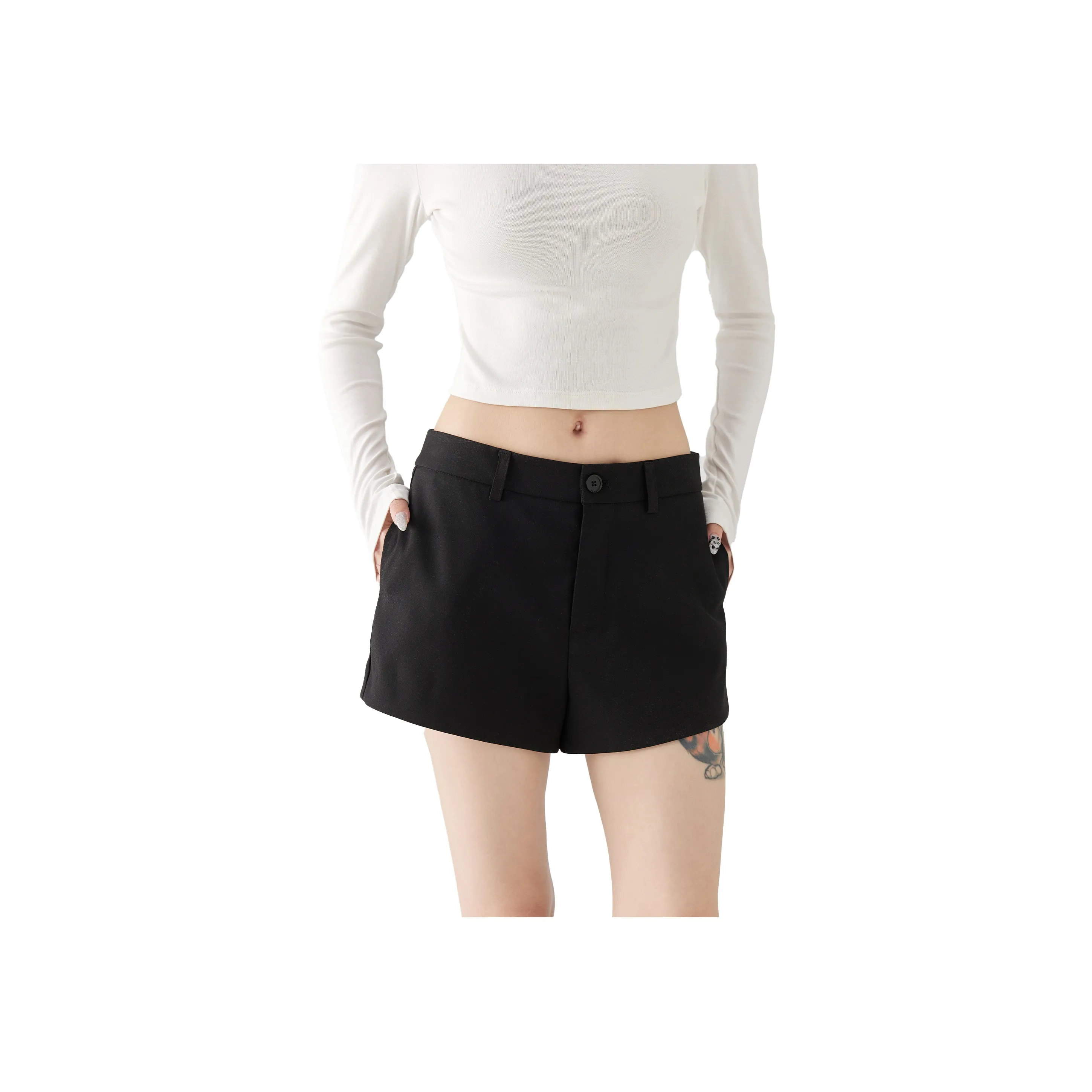 GOLFCROSS Повседневные шорты Женские Черные