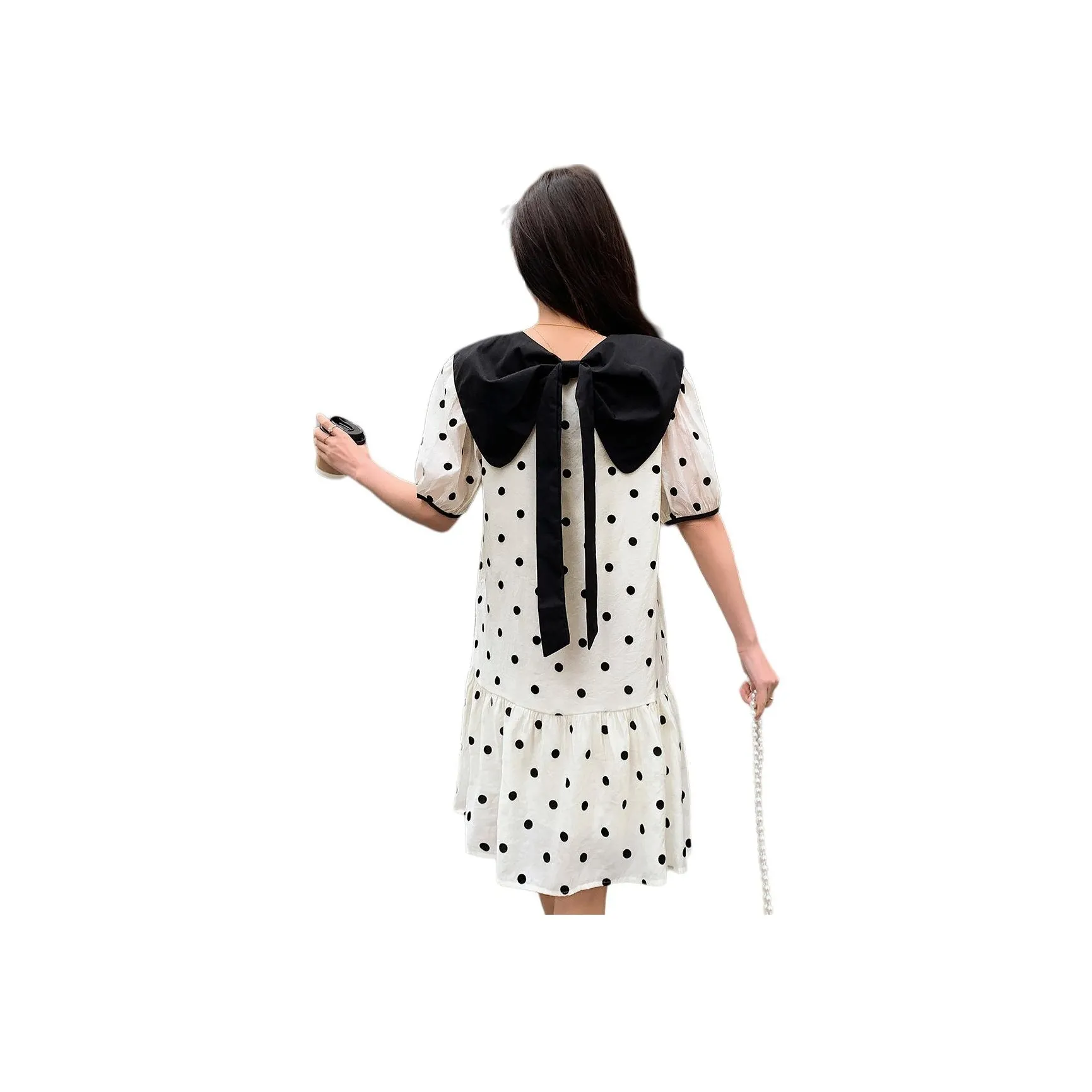 Emodues Short Sleeved Dress Women's White