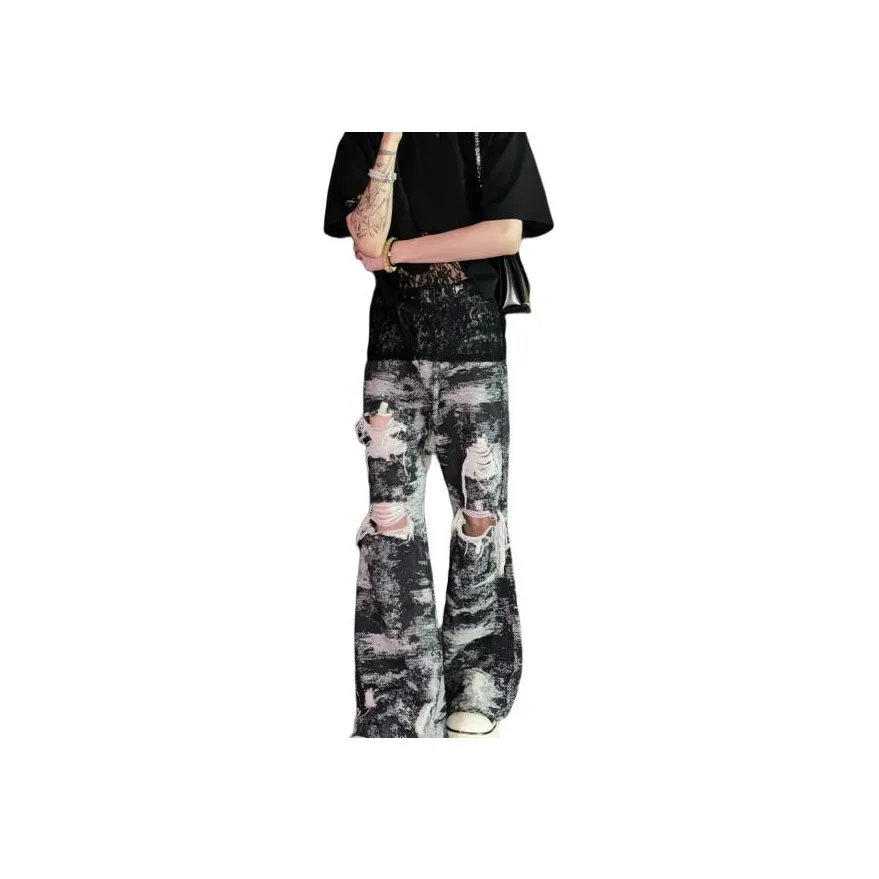 YGHOME OFFICIAL Черные Унисекс Джинсы