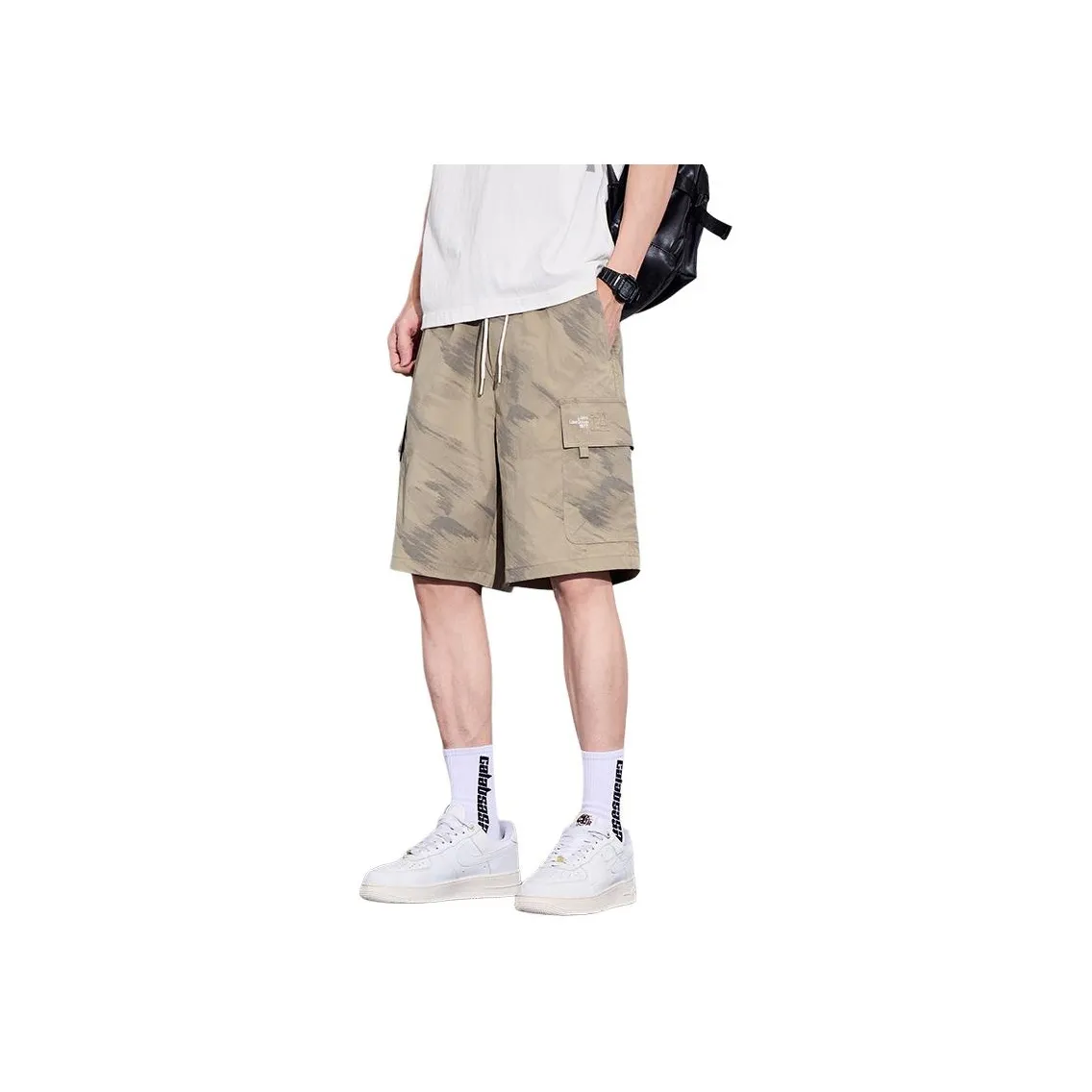 Menglaini Casual Shorts Unisex Khaki[Heavyweight Upgraded]