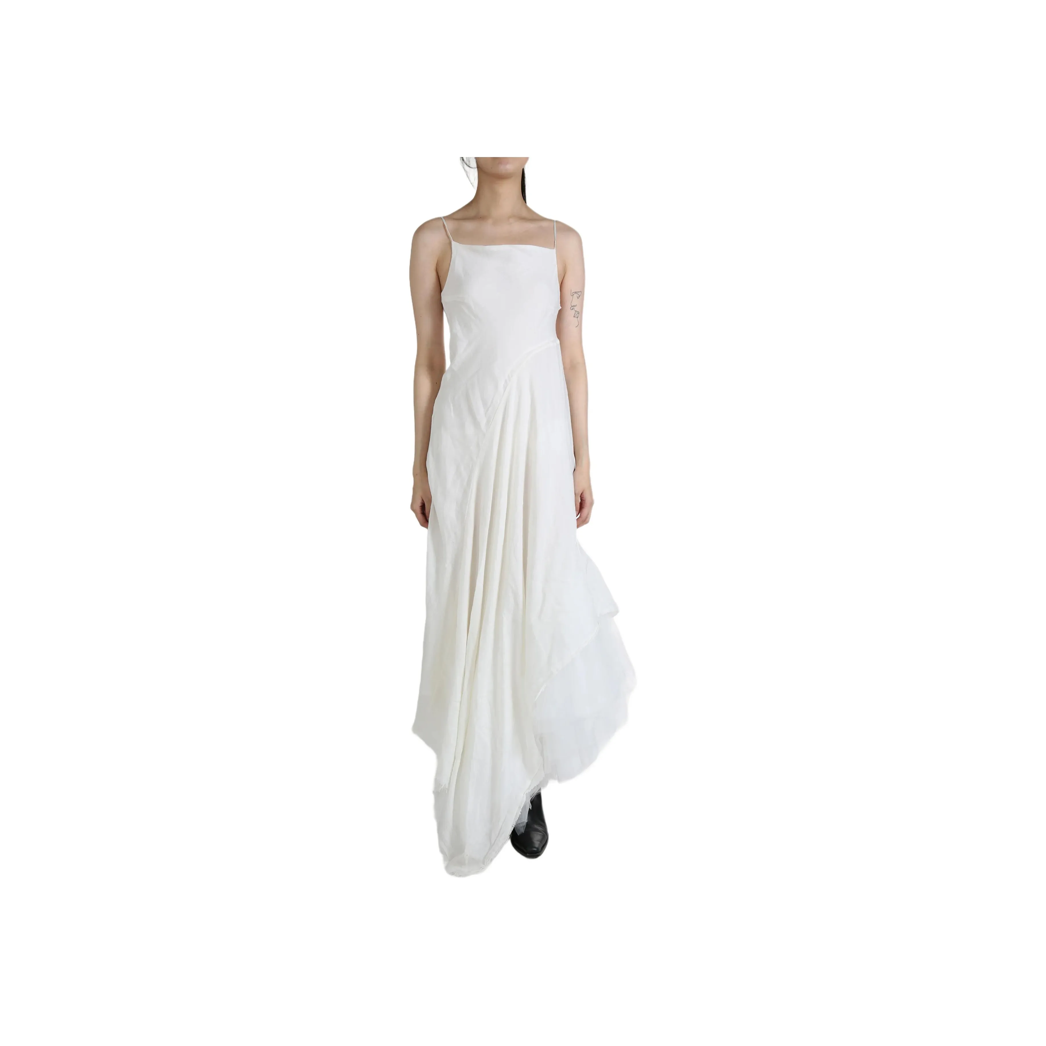 MARC LE BIHAN Combi Panneau Tulle Godiva Maxi Dress