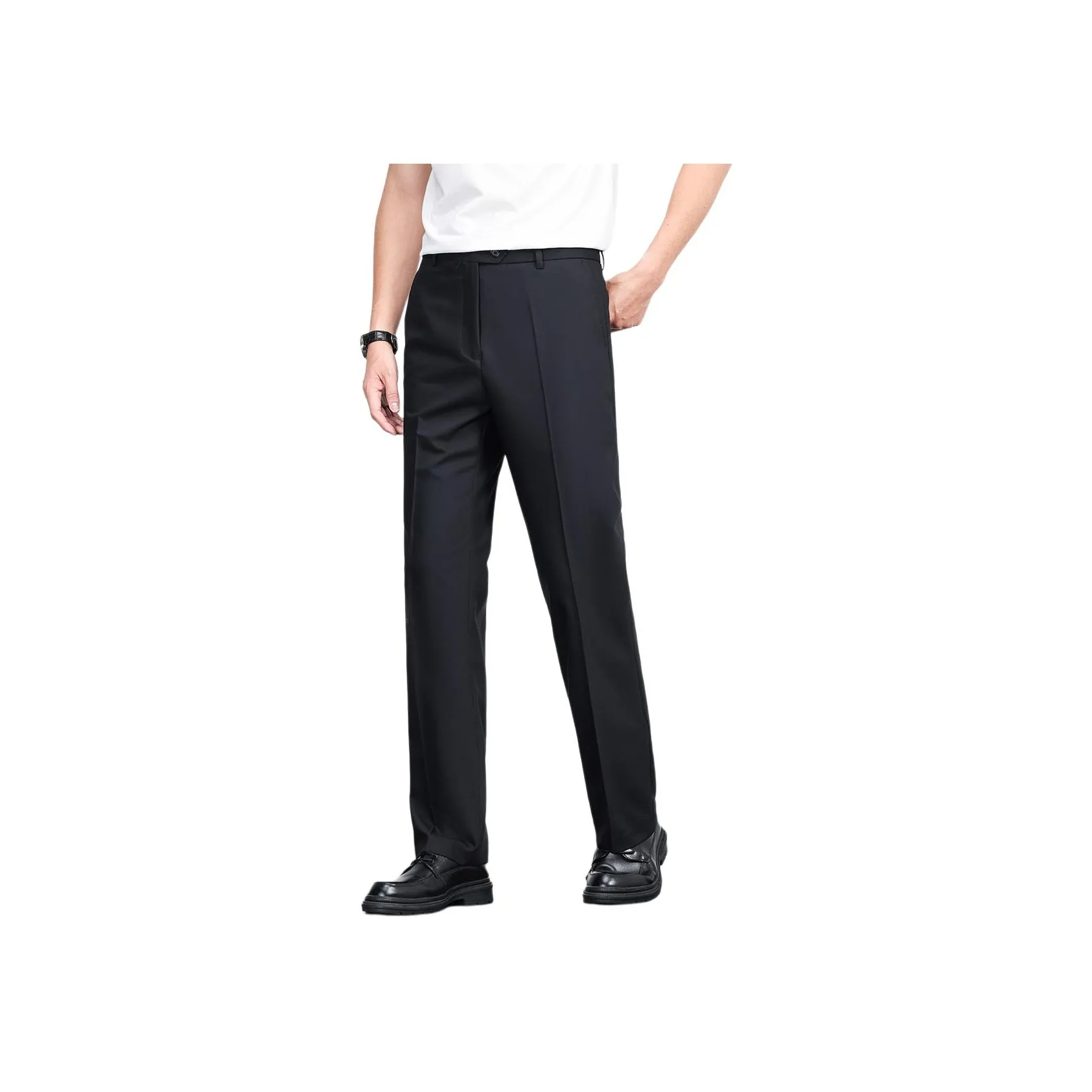 BALENO Однотонный Деловой формальный костюм Брюки Премиум Feel Драпированные Универсальные Тонкие Брюки Брюки прямого кроя Летние Мужские
