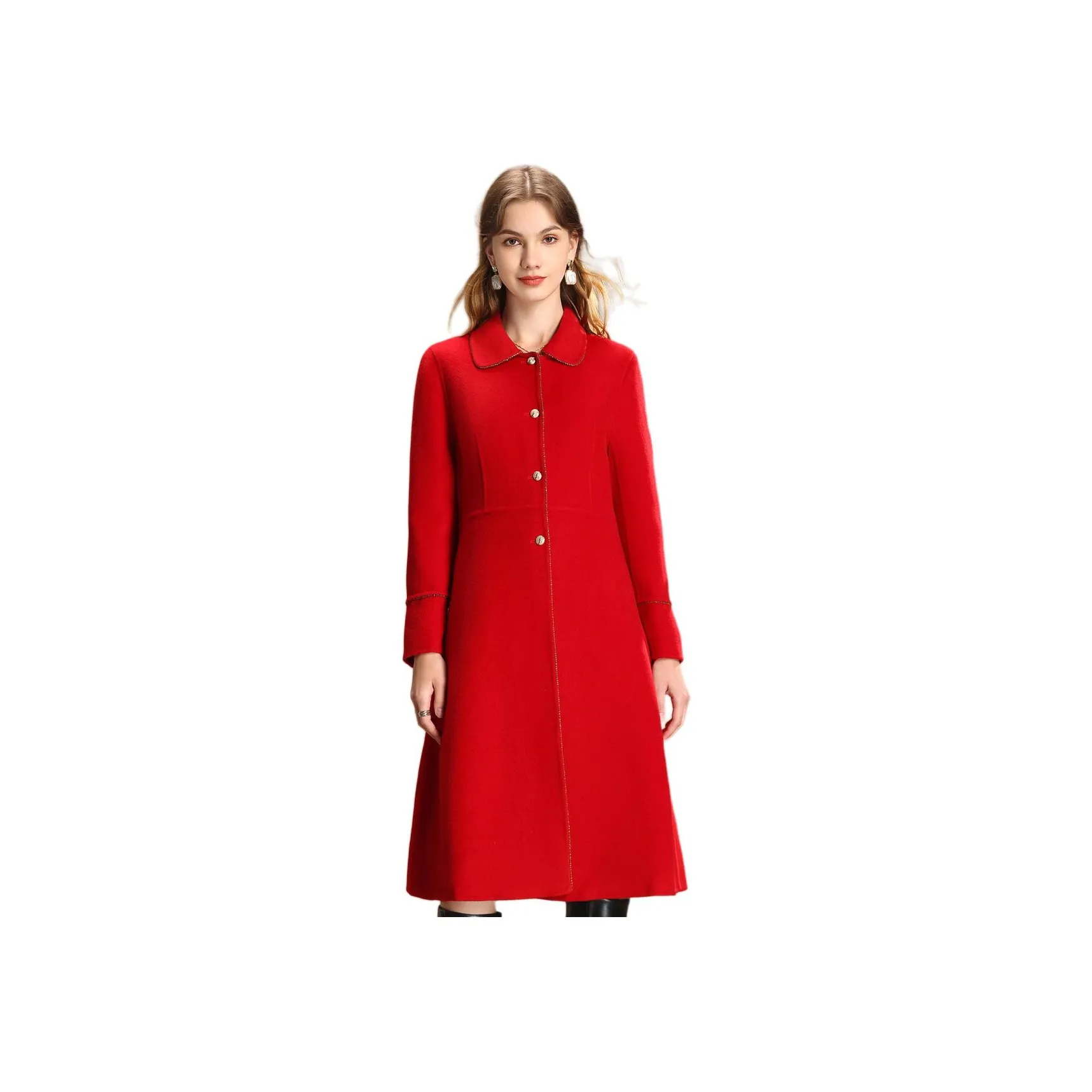 FENHONGMALI Red Women's Coat FENHONGMALI Красный Женское Пальто