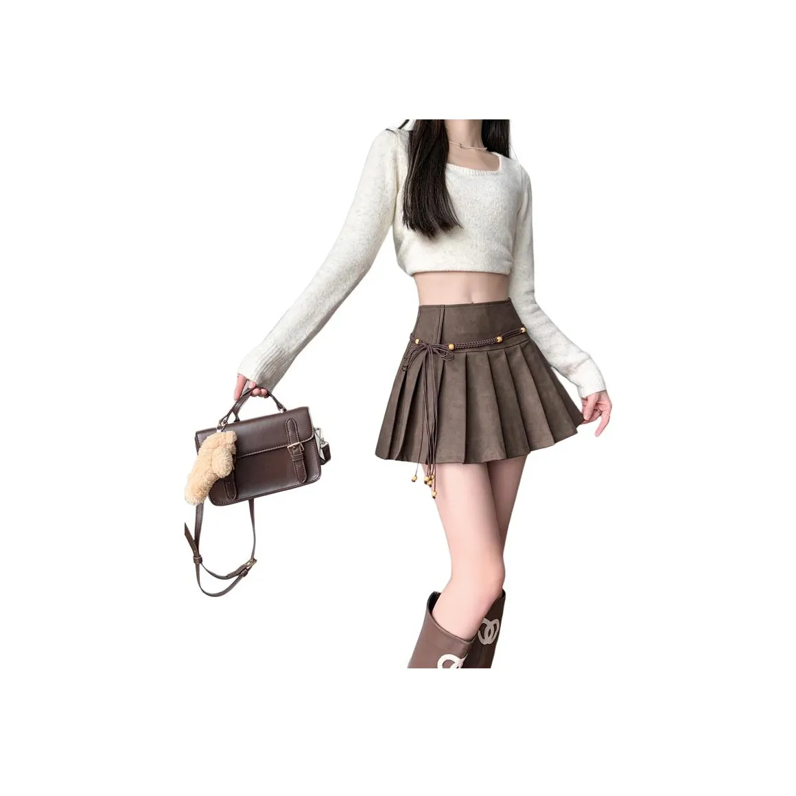 Кожаные короткие юбки MM женские