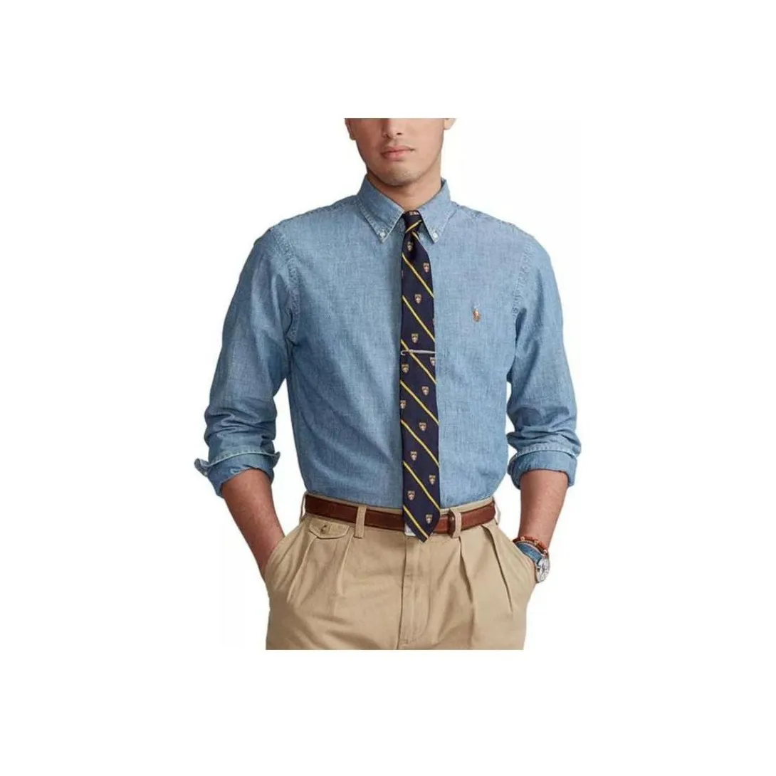 Polo Ralph Lauren Long Sleeve Indigo Chambray Sport Shirt