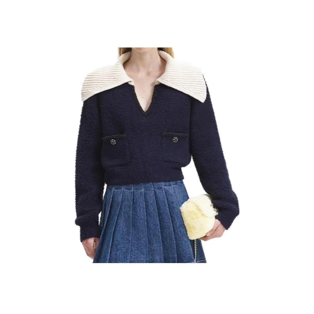 Self portrait Jacket Women's Navy Blue