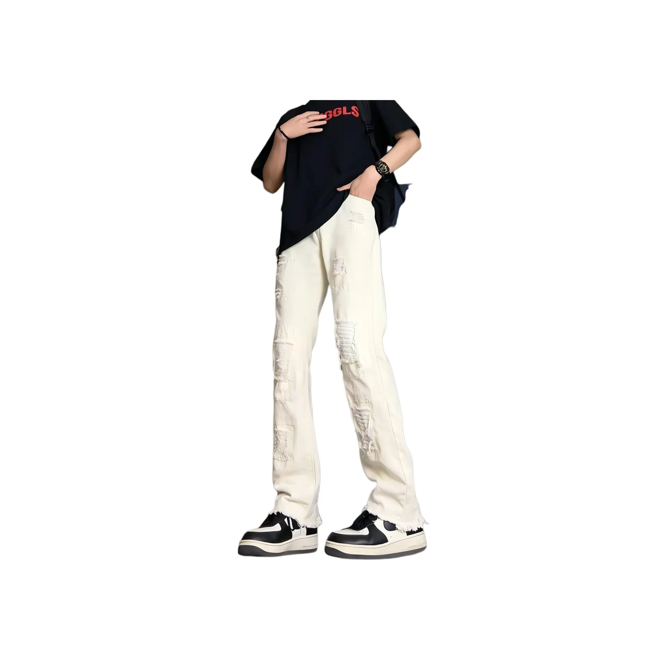 Menglaini Jeans Unisex