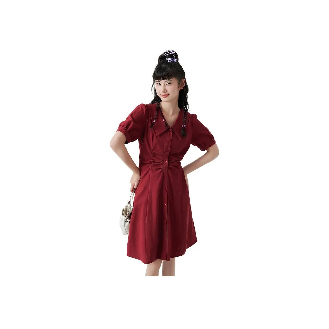 ZIHAN SS23 Короткий рукав Платье Женское