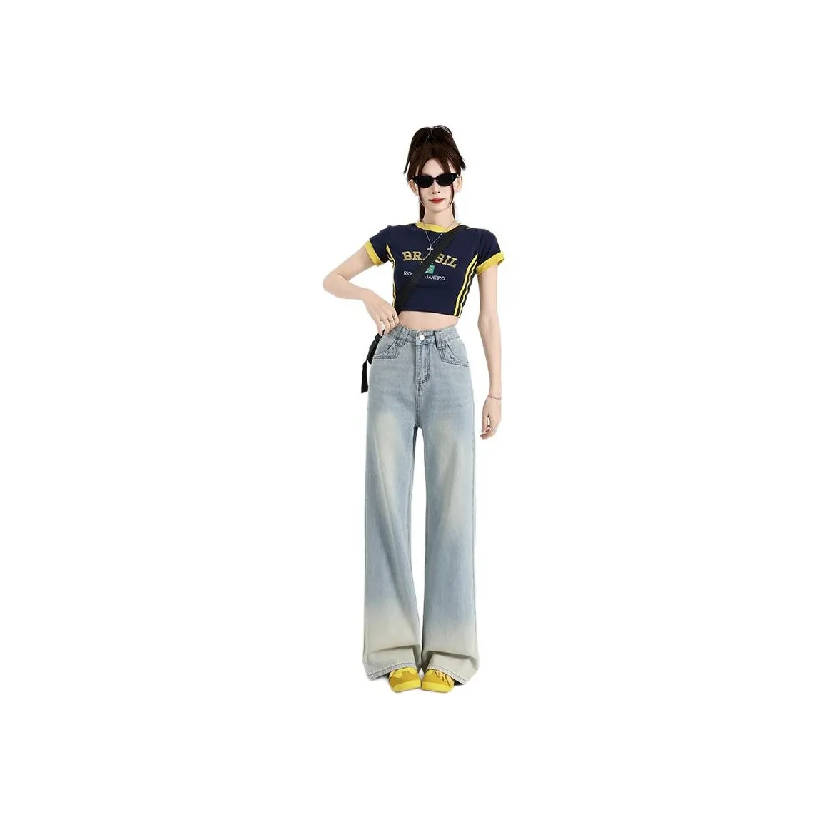 Flowers In Water Jeans Women's Light Vintage Blue