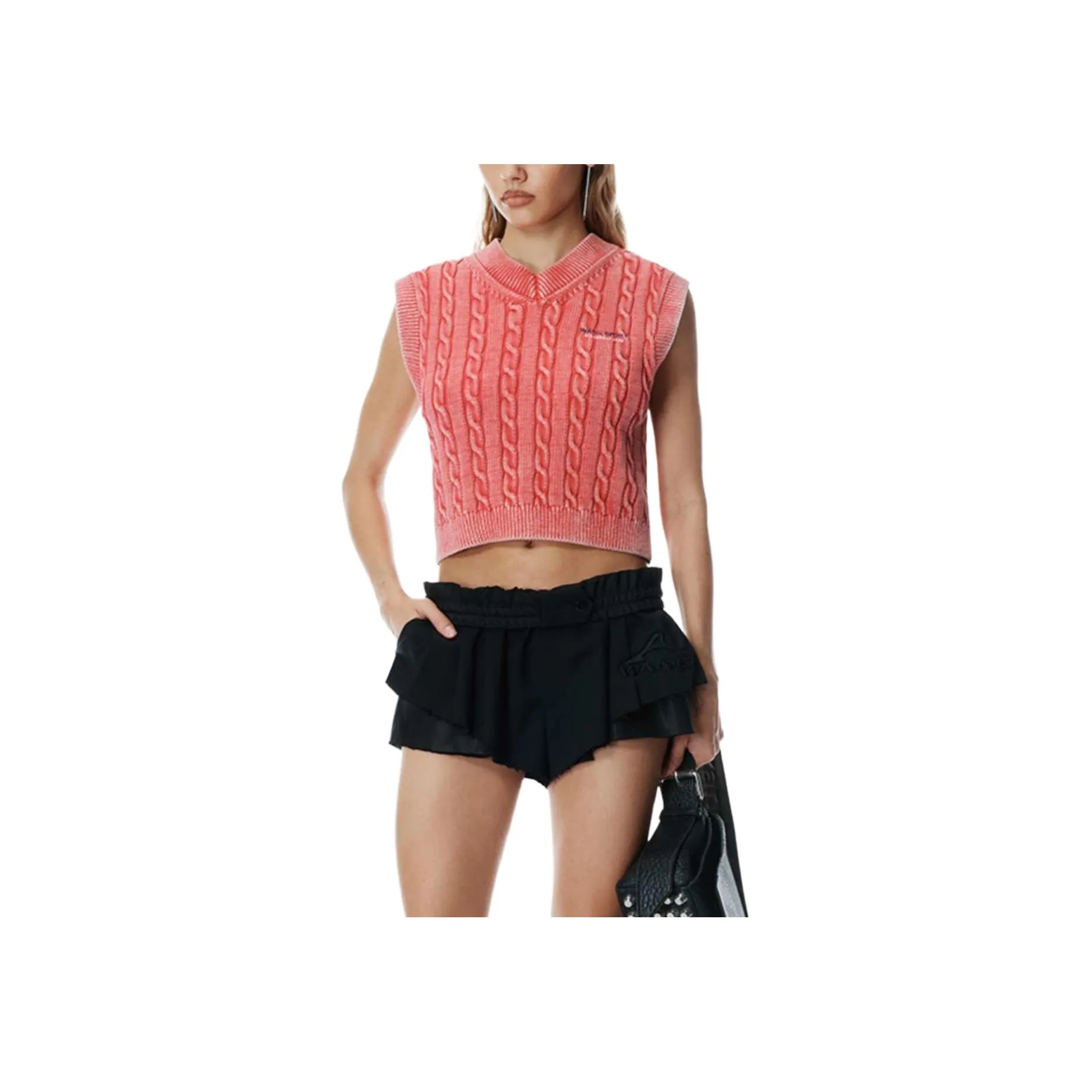 Alexander Wang SS25 Майка Женская Washed Red