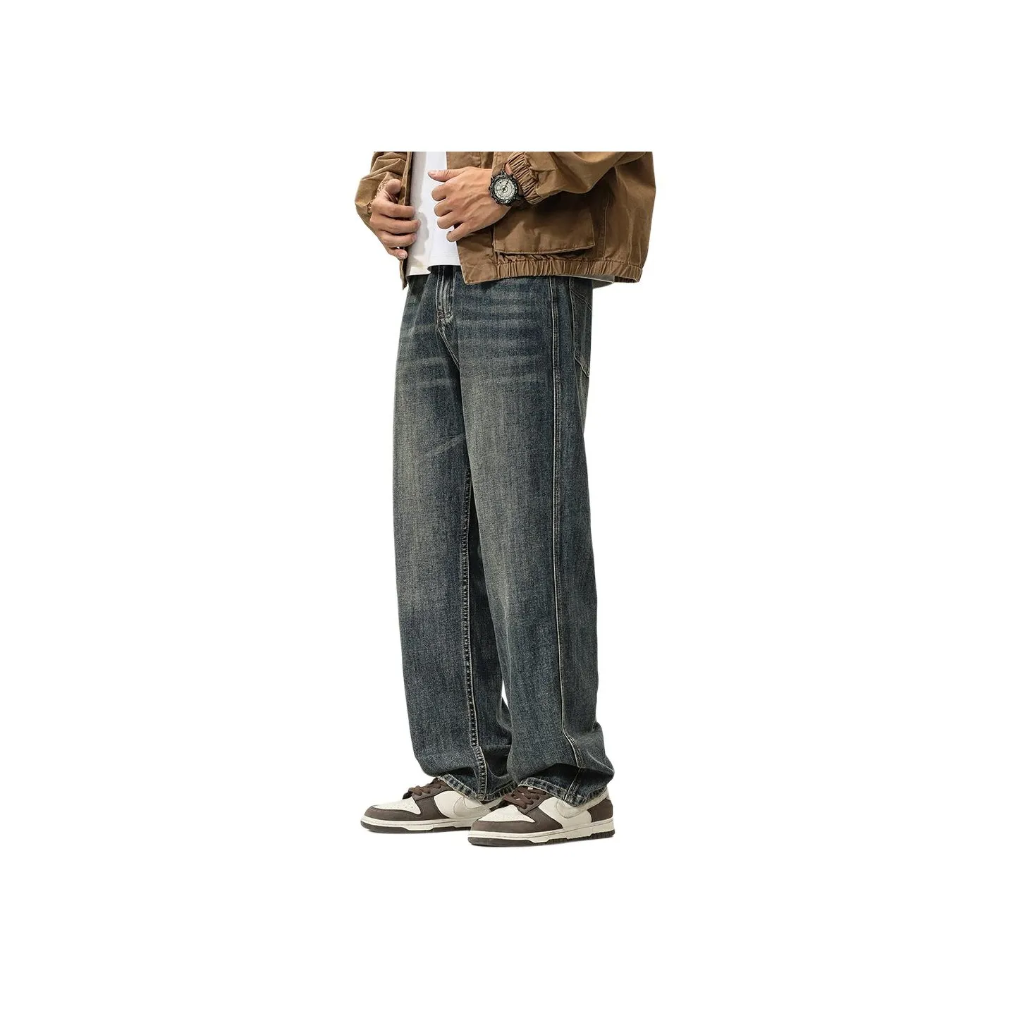 KPADB Loose Fit Straight Fit Casual Pants Wide Leg Pants Men's Pants Men's 