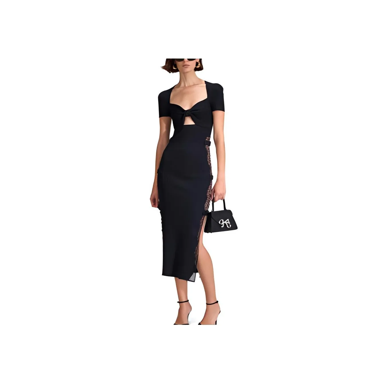 Self-portrait Short-Sleeved Dresses Women's Classic Black