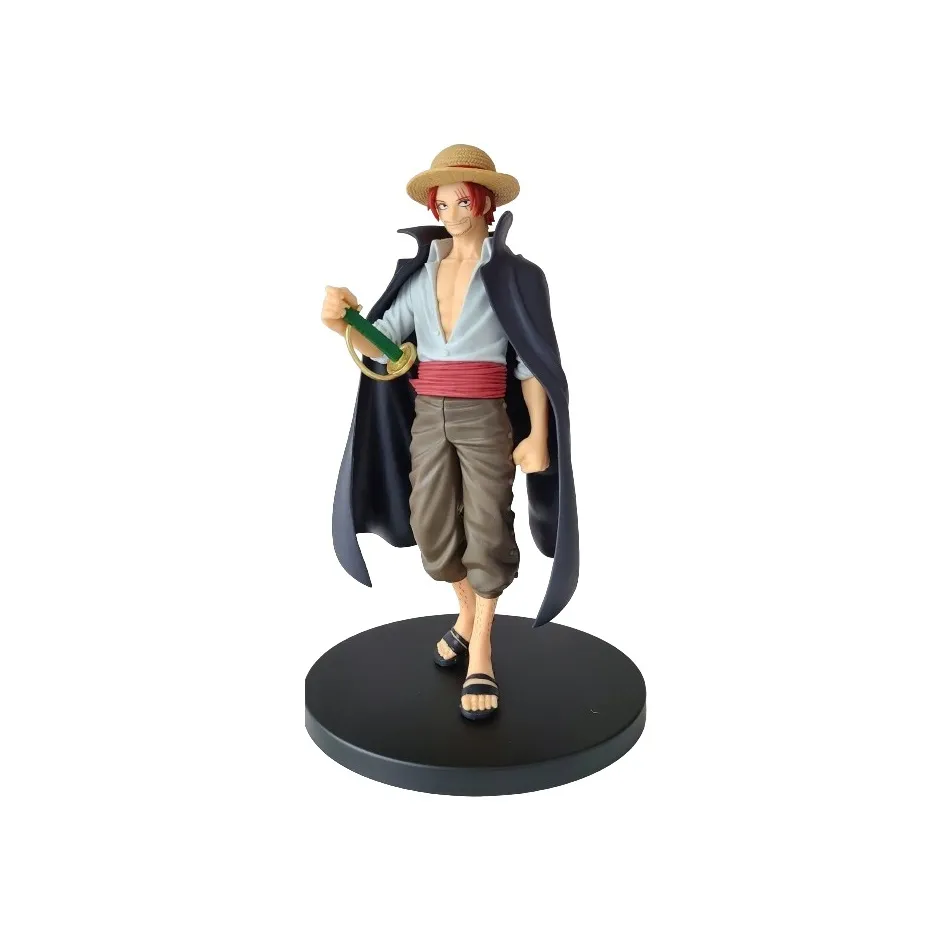 BANPRESTO Shanks One Piece DXF Great Voyage Red Haired Shanks Demon Island Arc Scale Figures 17cm