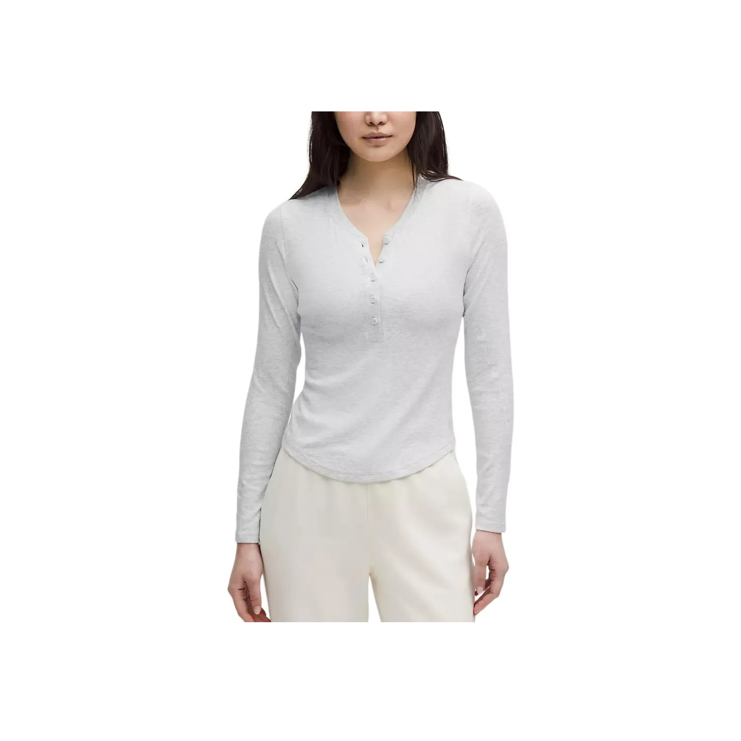 Lululemon Hold Tight T Shirt Women's Gray White