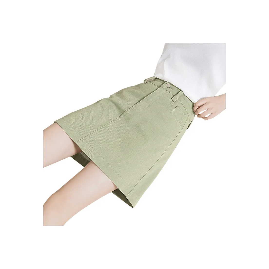 Cypress House Denim Short Skirts Women's Avocado Green
