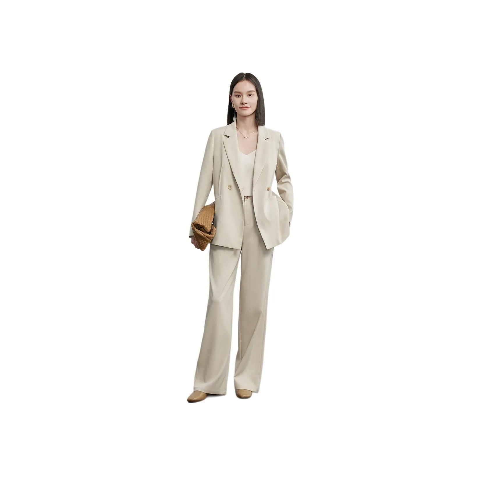 IHIMI SS24 Business Suit Women's Light Apricot Brown