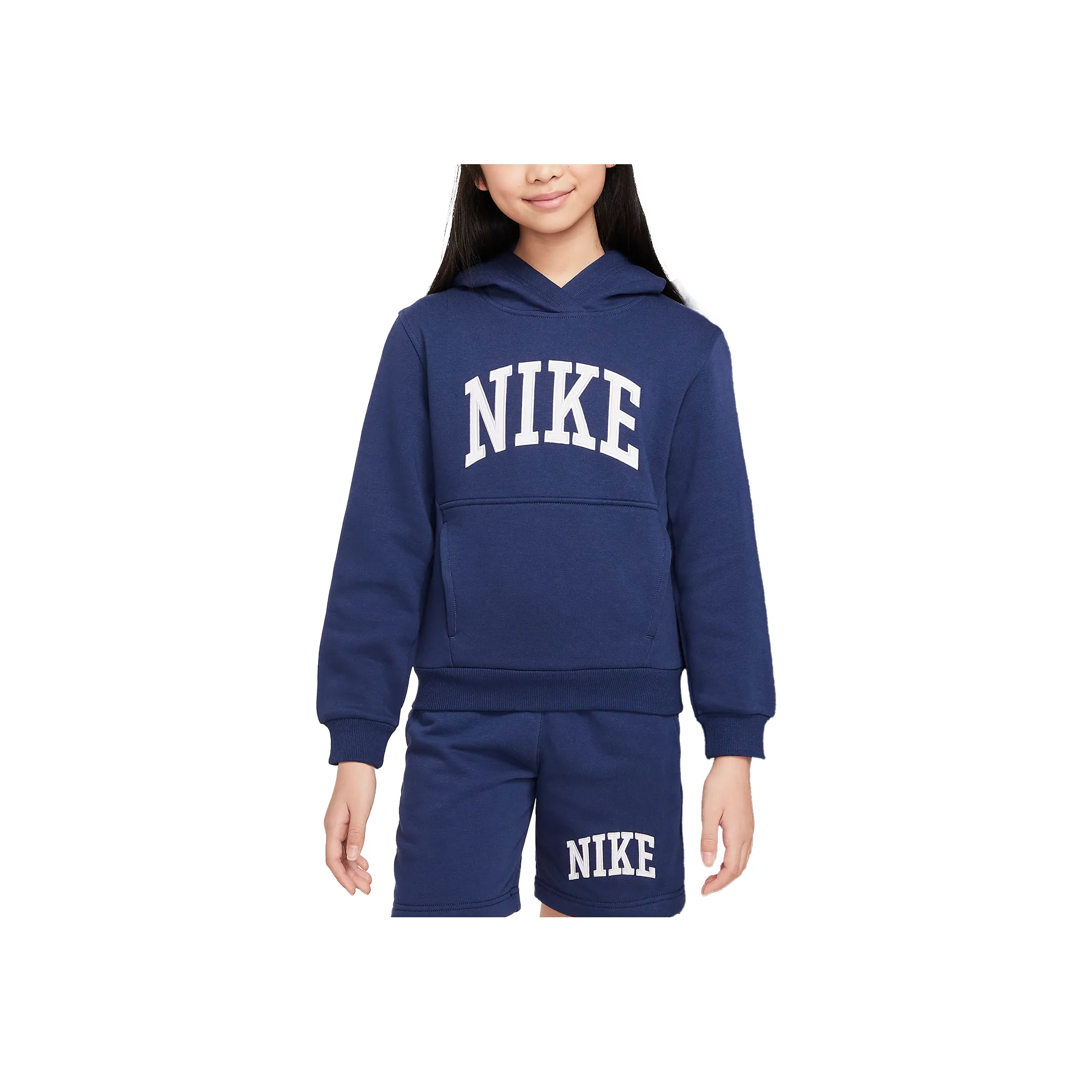 Nike Толстовка Midnight Sea Blue White Подростки