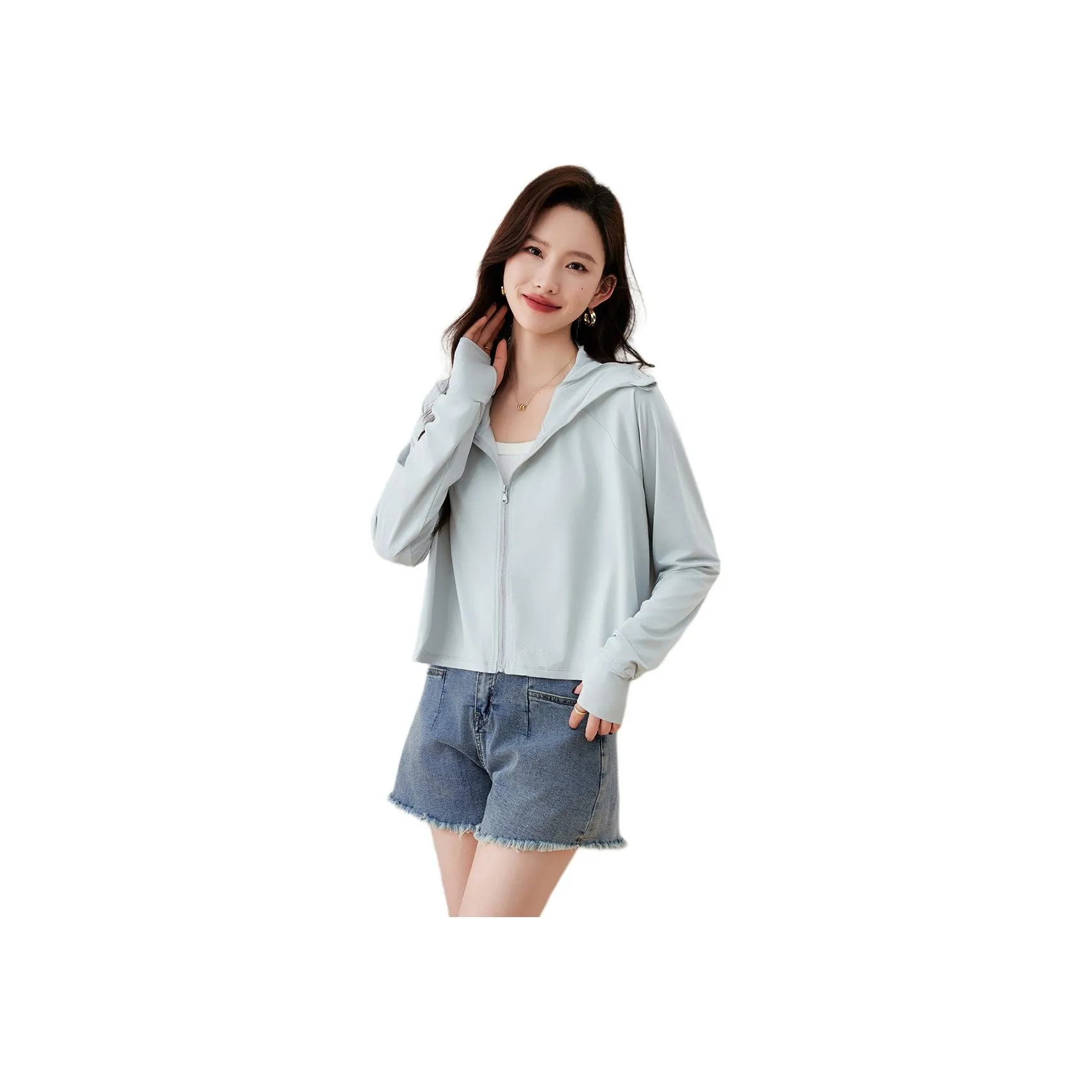 X MOOM Sun Protection Clothing Women's Glacier Gray