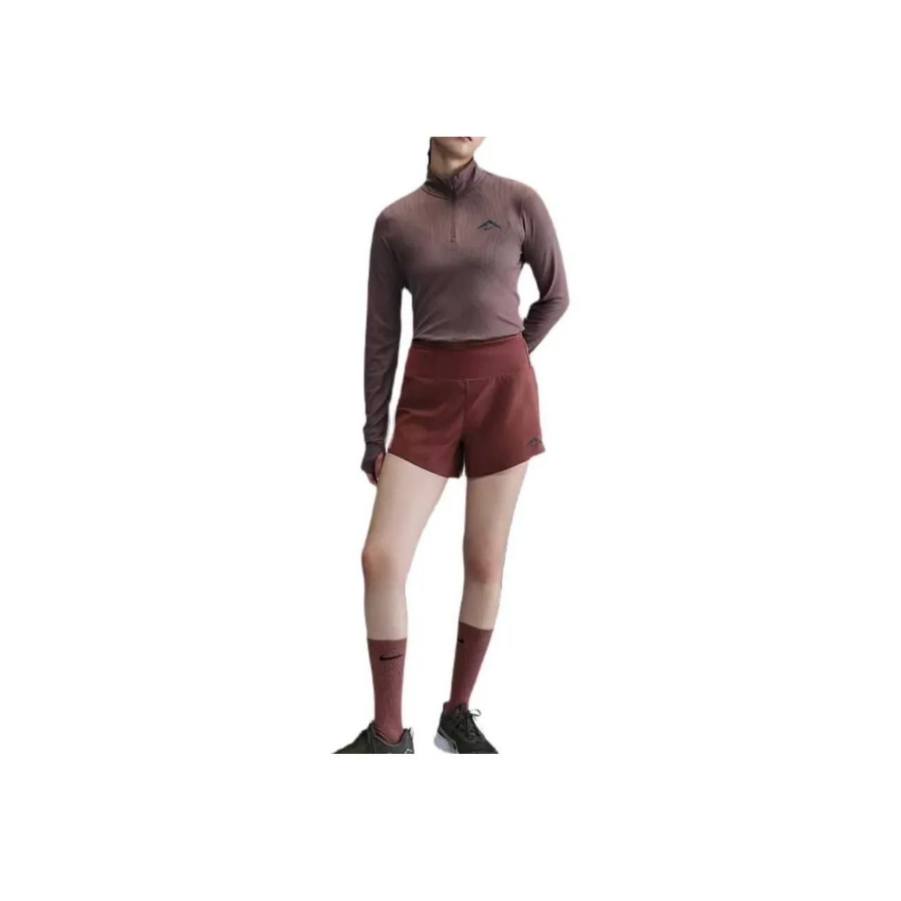 Nike Dri Fit SS25 Trail Sports Shorts Women's Dark Red 218