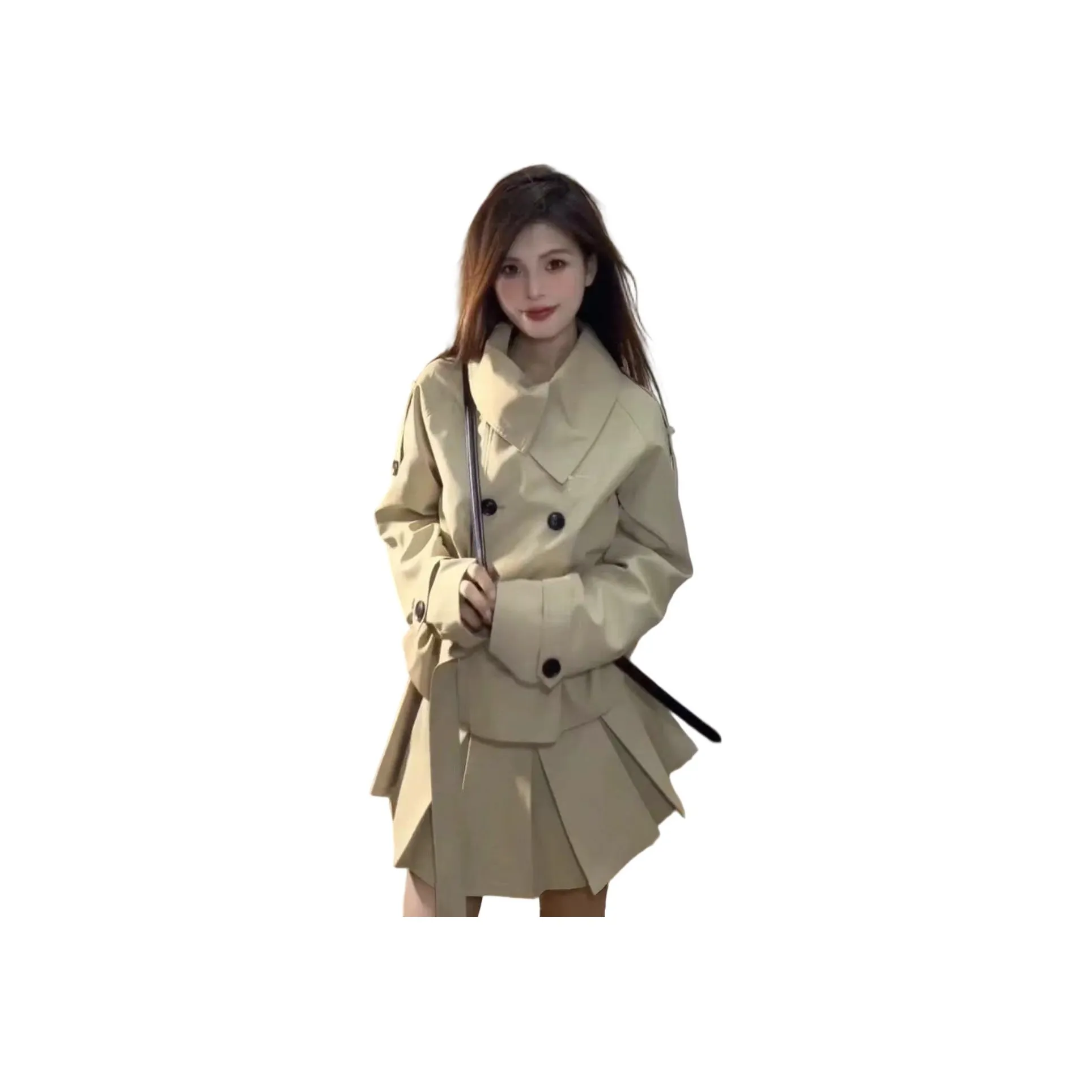 COVER TIME Хаки Куртка+Юбка Женские Комплекты с юбкой