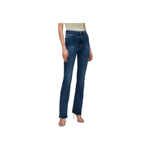 SEVEN FOR ALL MANKIND Женские джинсы синего цвета