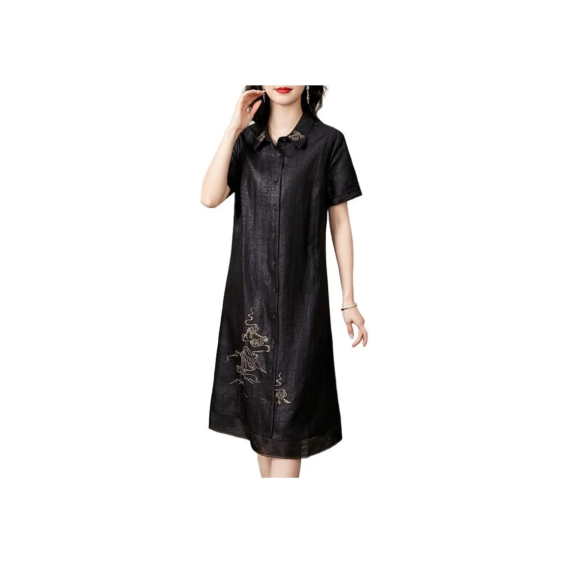 Yi Mengyuan Silk Short Sleeved Dress Women's