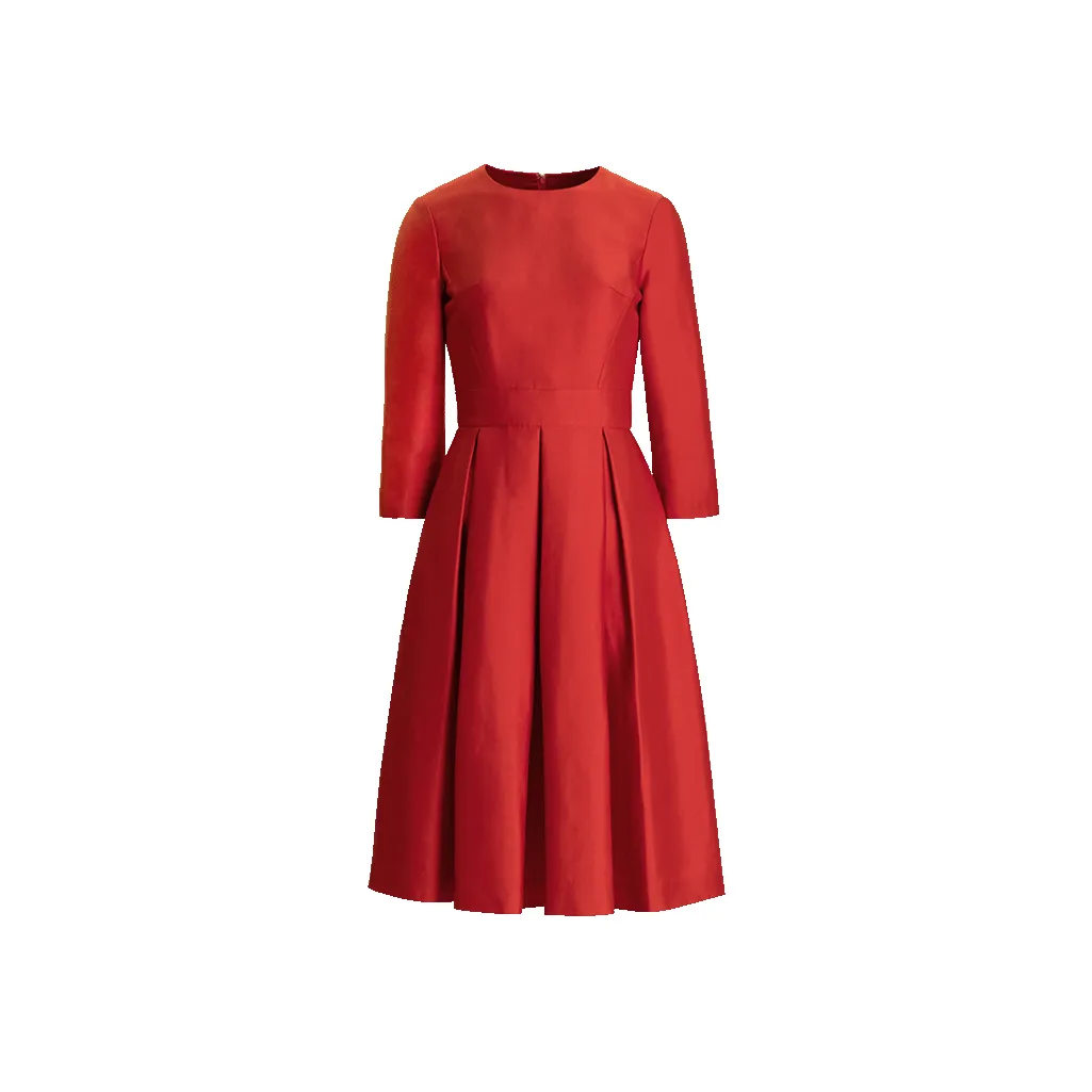 LIZZY Длинное платье с длинными рукавами женское красное