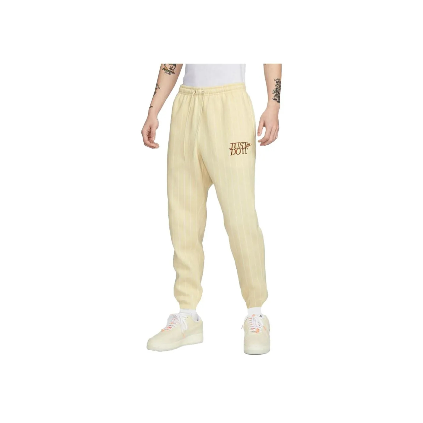 Nike Спортивные брюки Мужские Бежево-желтые