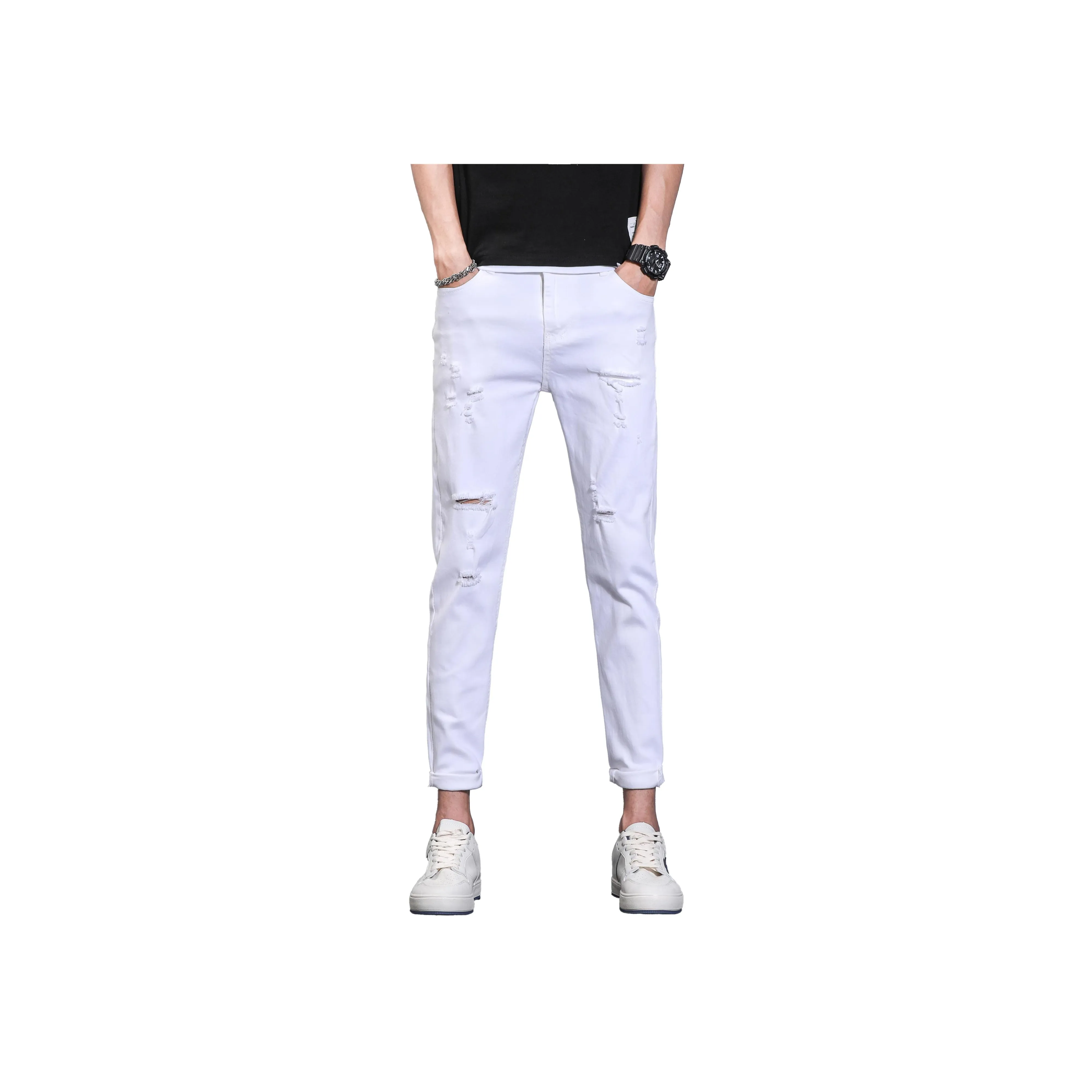 FUERZA Jeans Unisex Black White