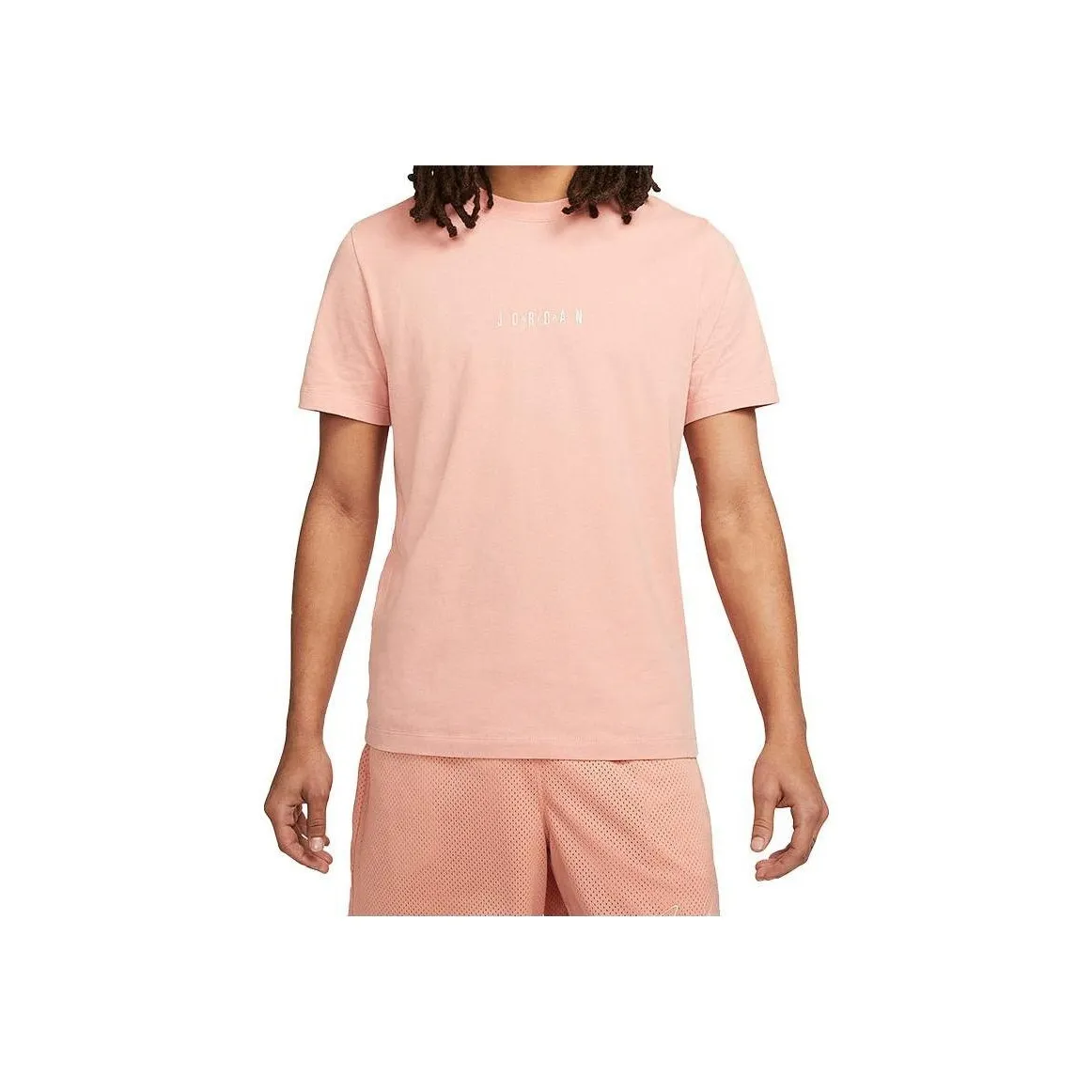 Jordan Air Men's Letter Print Short-Sleeve T-Shirt Pink