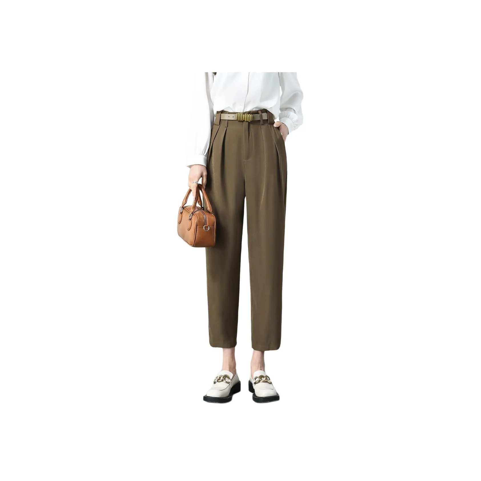 TERRE BLEUE Casual Pants Women's Light Khaki
