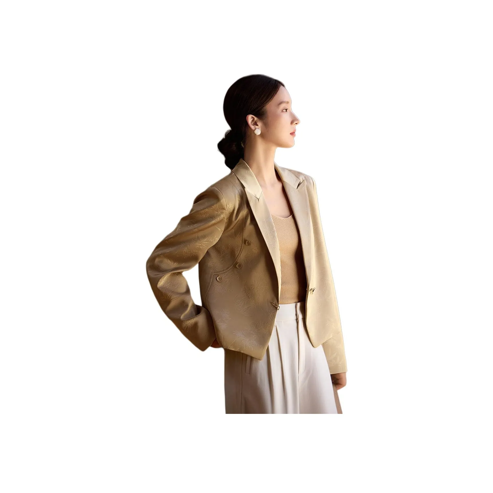 XWI Business Suit Women's Silver Apricot Yellow