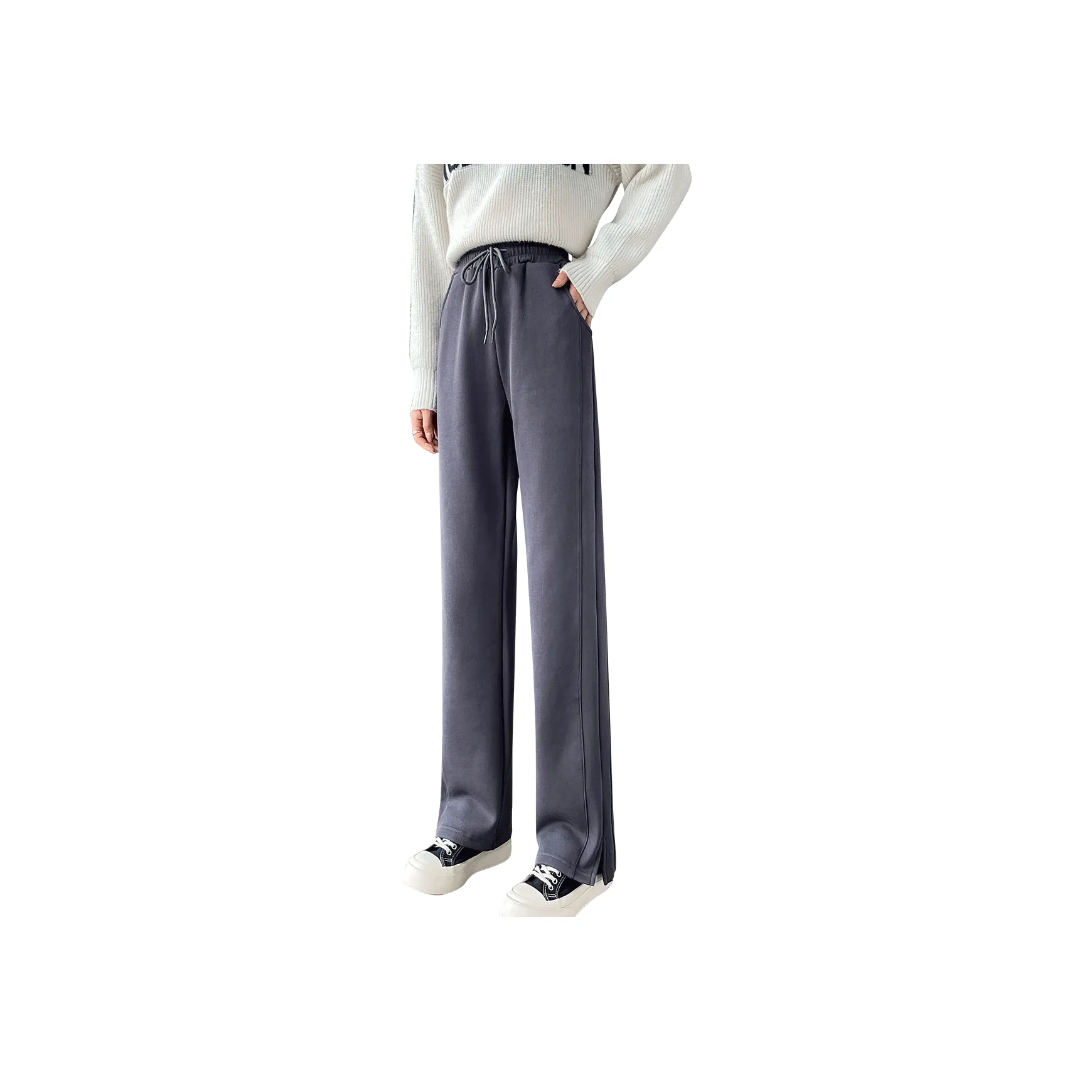 Yench'a Casual Pants Women's Dark Gray
