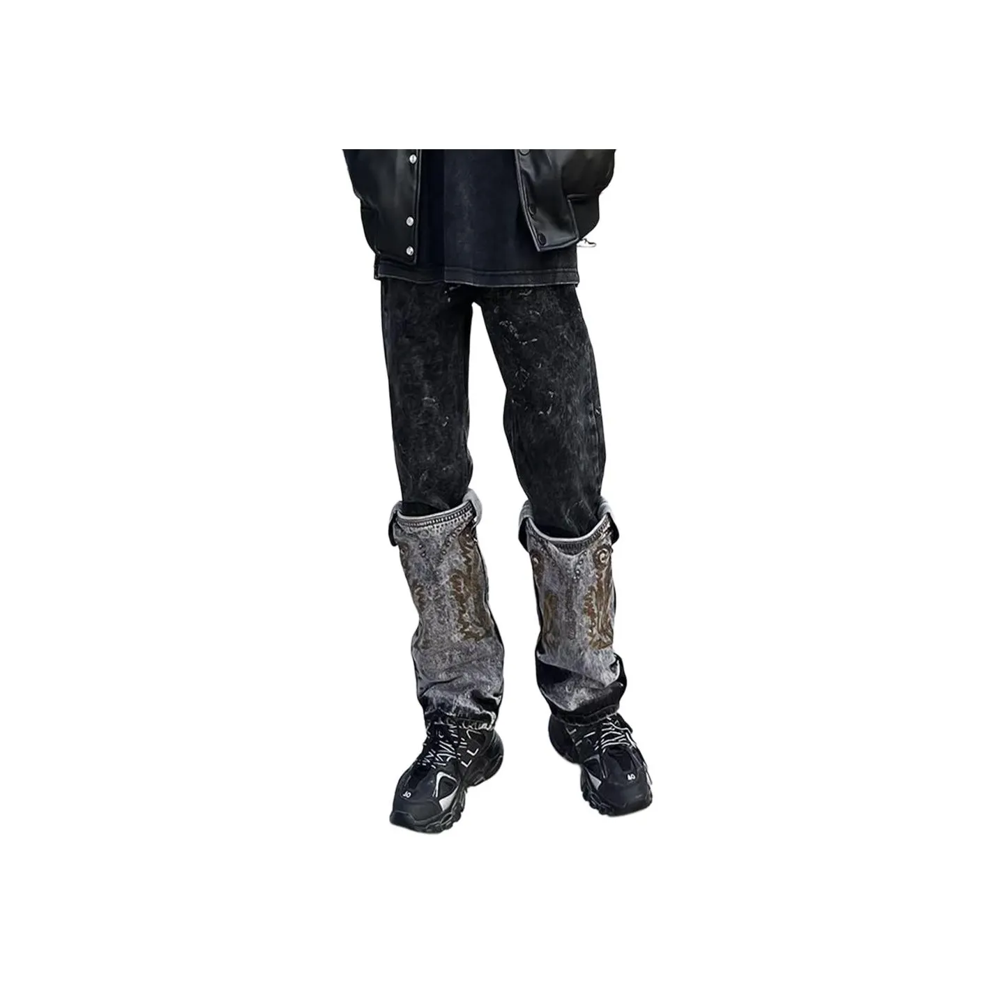 NHZN Jeans Unisex Black