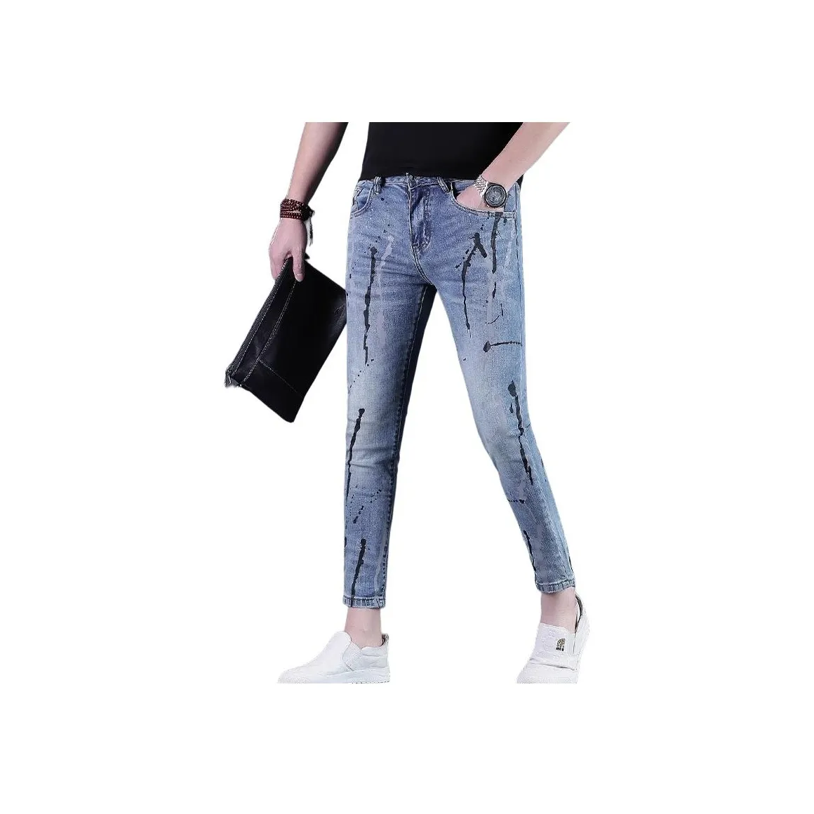 CHENYING Синий Мужской Джинсы