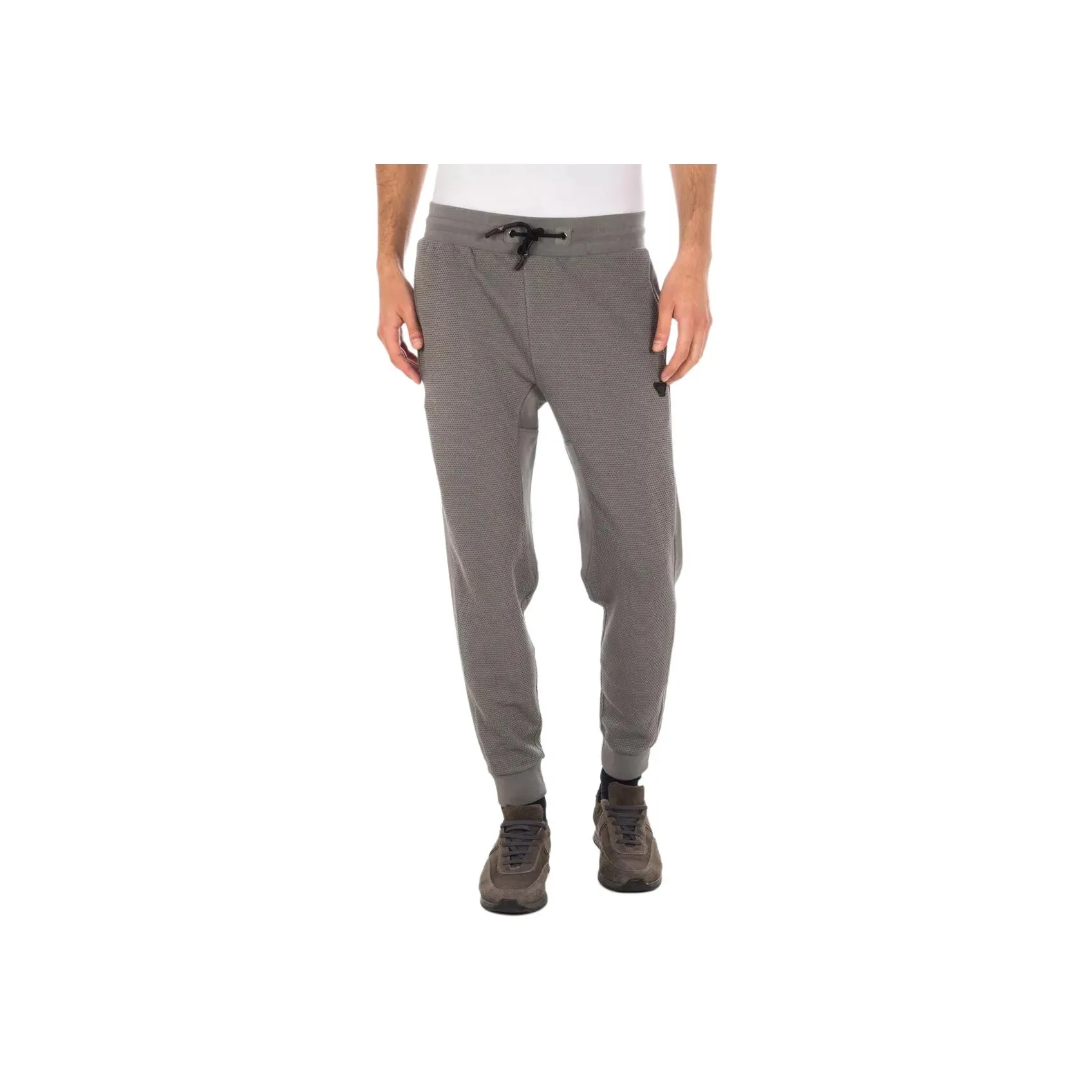 ARMANI JEANS Knitted Sweatpants Men's Gray