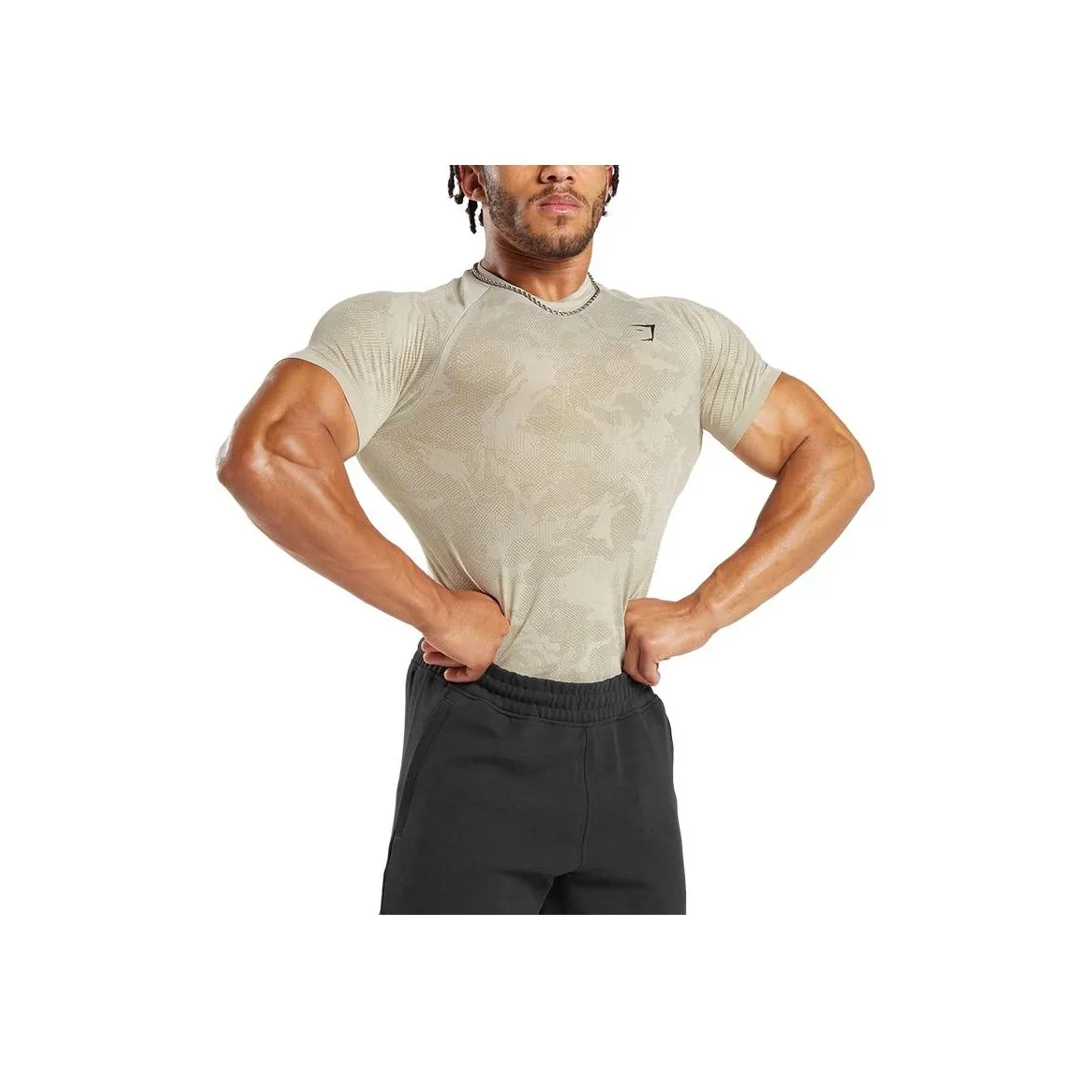 GYMSHARK T Shirt Men's Cement Brown