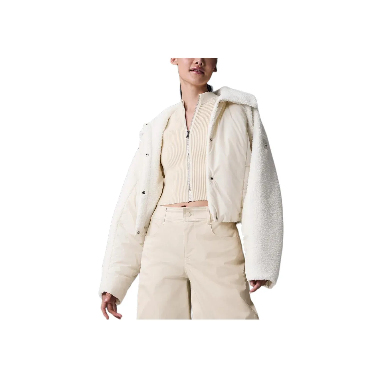 Alo Yoga Sherpa Cozy Escape Puffer Down Jacket Women's