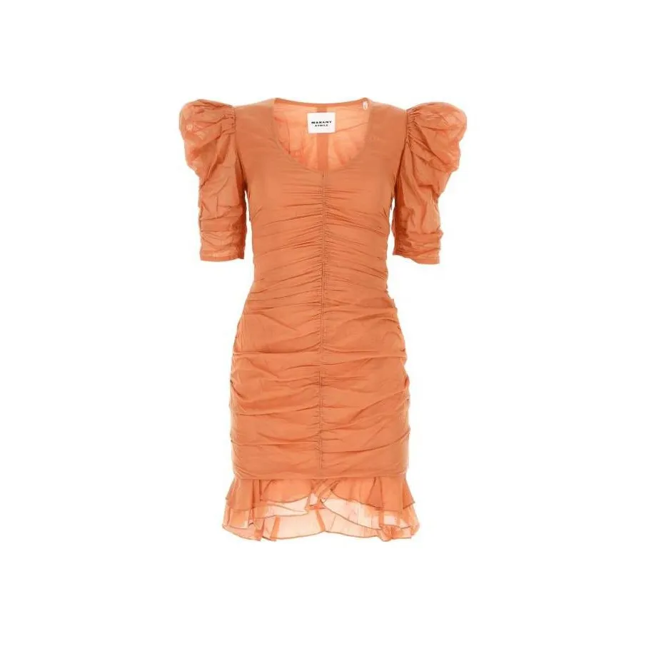 ISABEL MARANT ETOILE Puff Sleeved Gathered Mini Dress