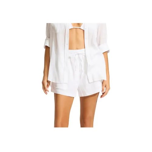 SEAFOLLY Белые Женские Повседневные Шорты