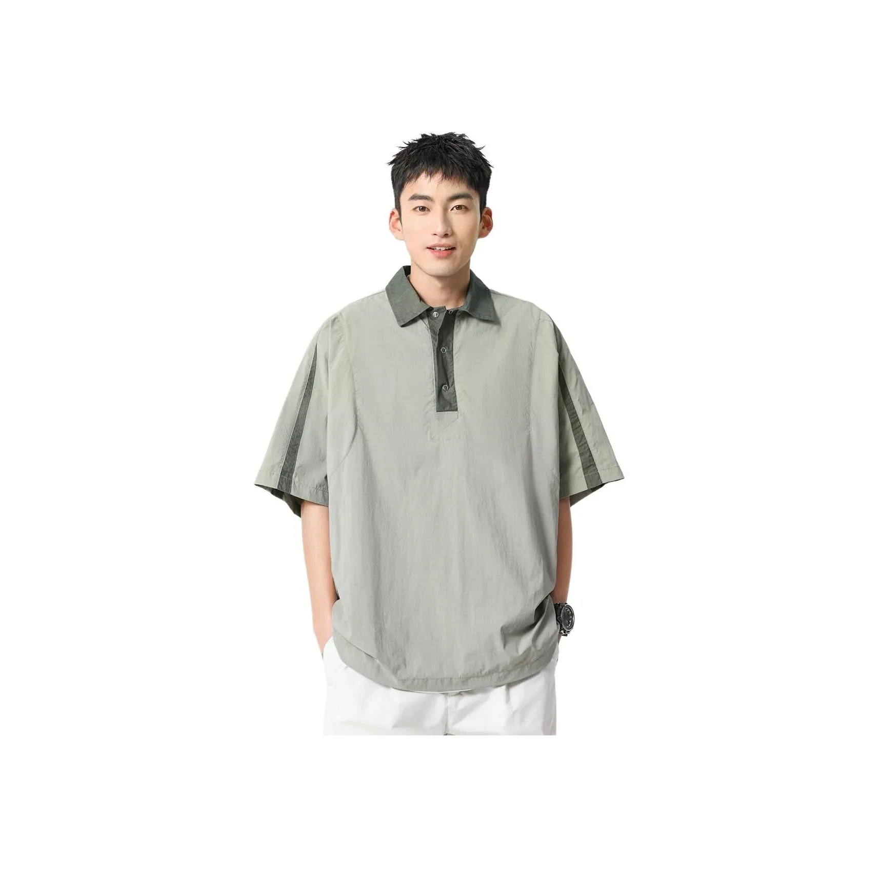 MISULI Polo в горохово-зеленом цвете для мужчин